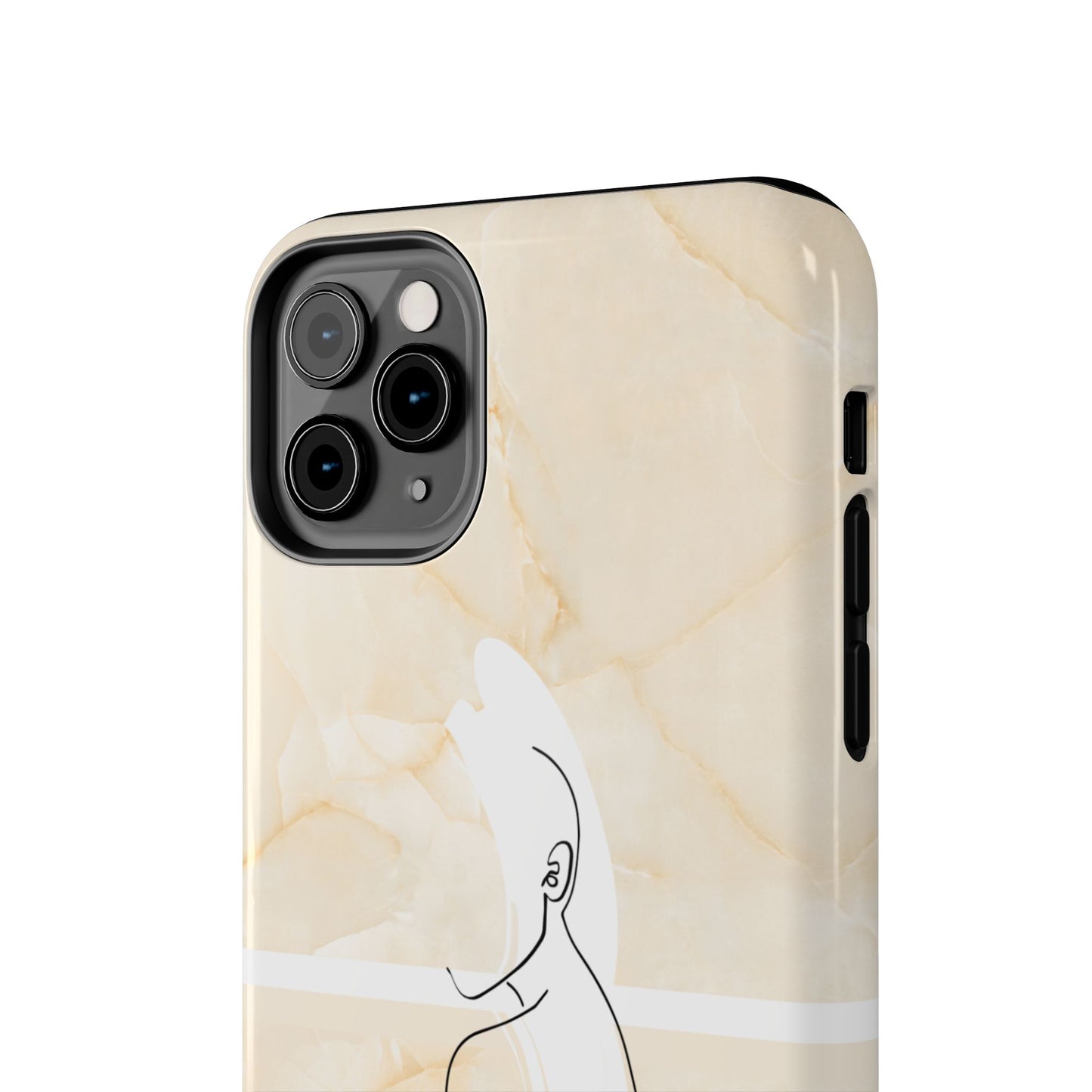 Tough Phone Case — Marble Minimalist Line Art