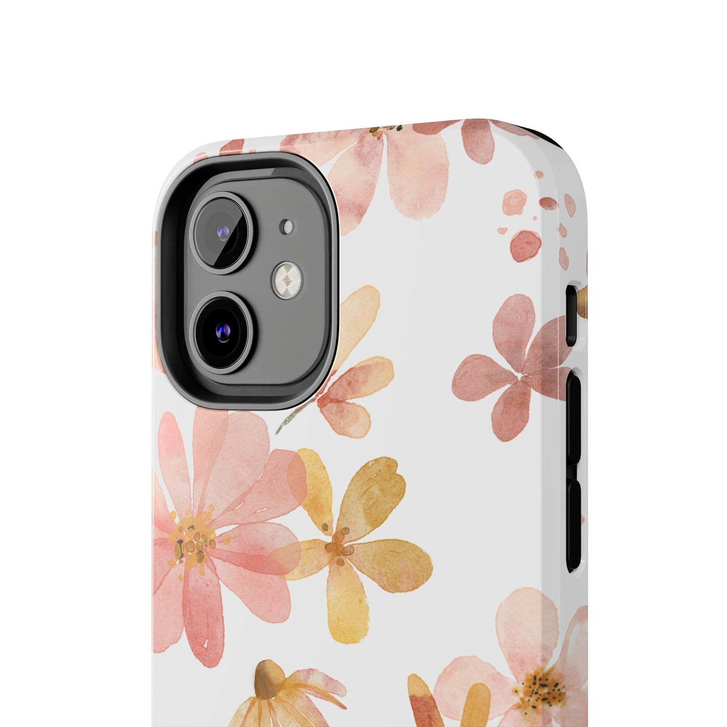 Tough Phone Case — Pink & Gold Blossom Protective Cover