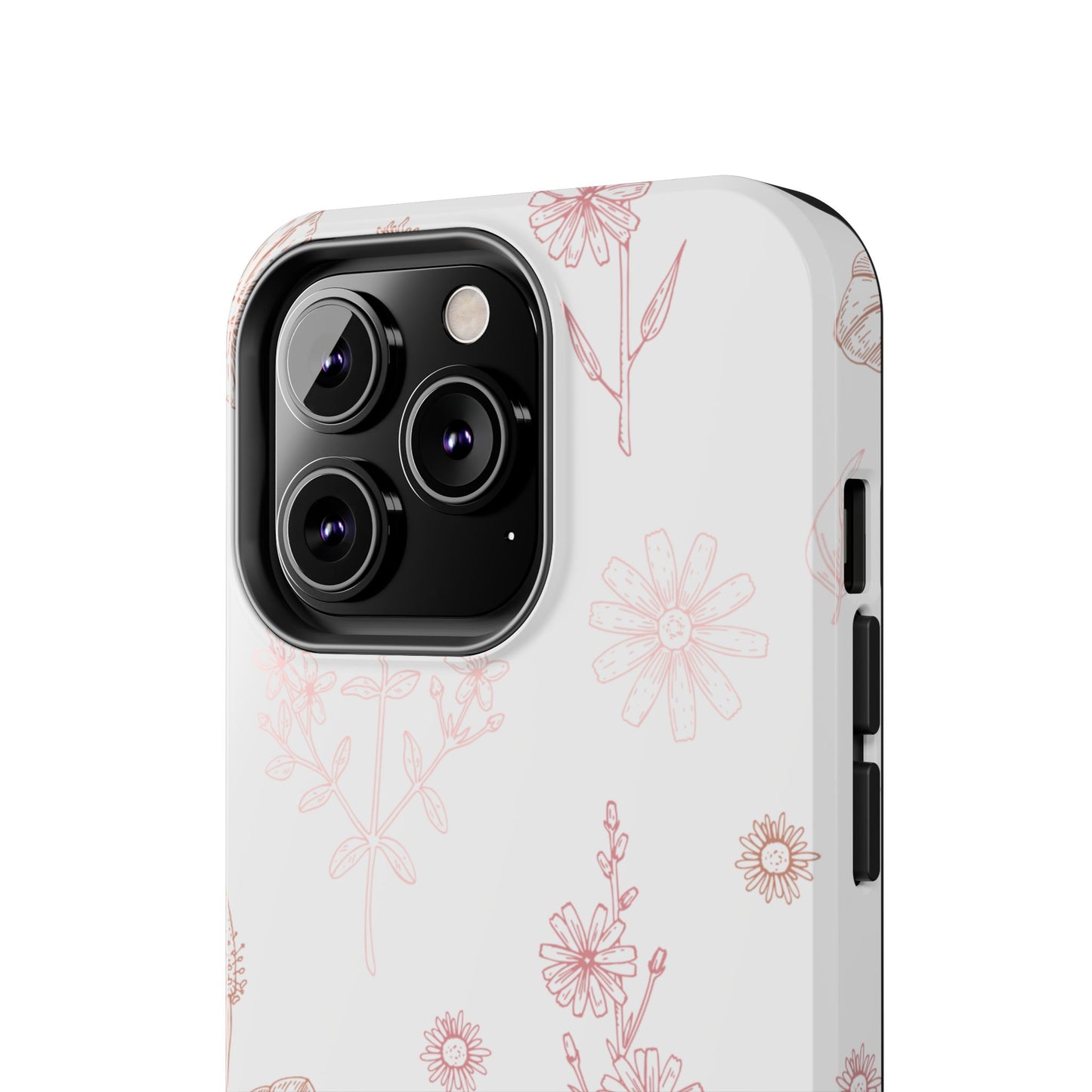 Tough Phone Case — Delicate Pink Wildflower Pattern