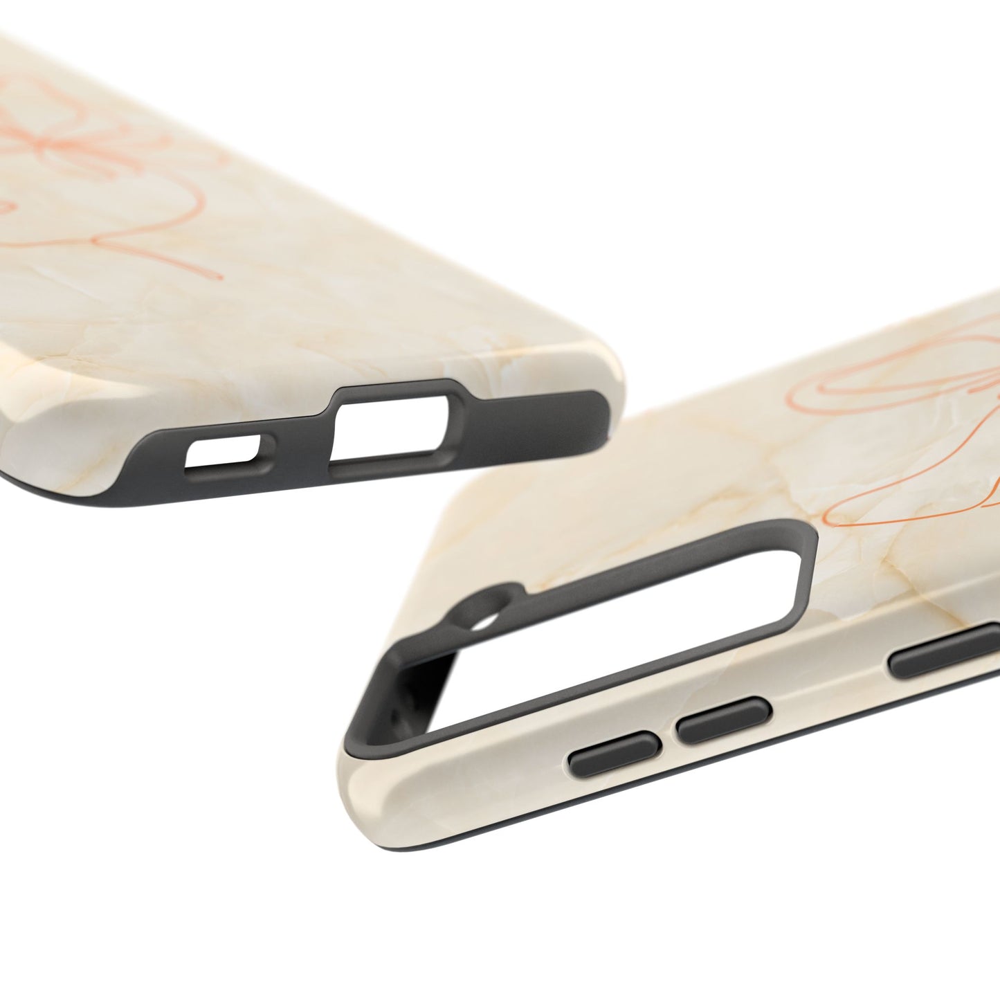 Tough Phone Case —  Marble Line Art, Minimal Elegant