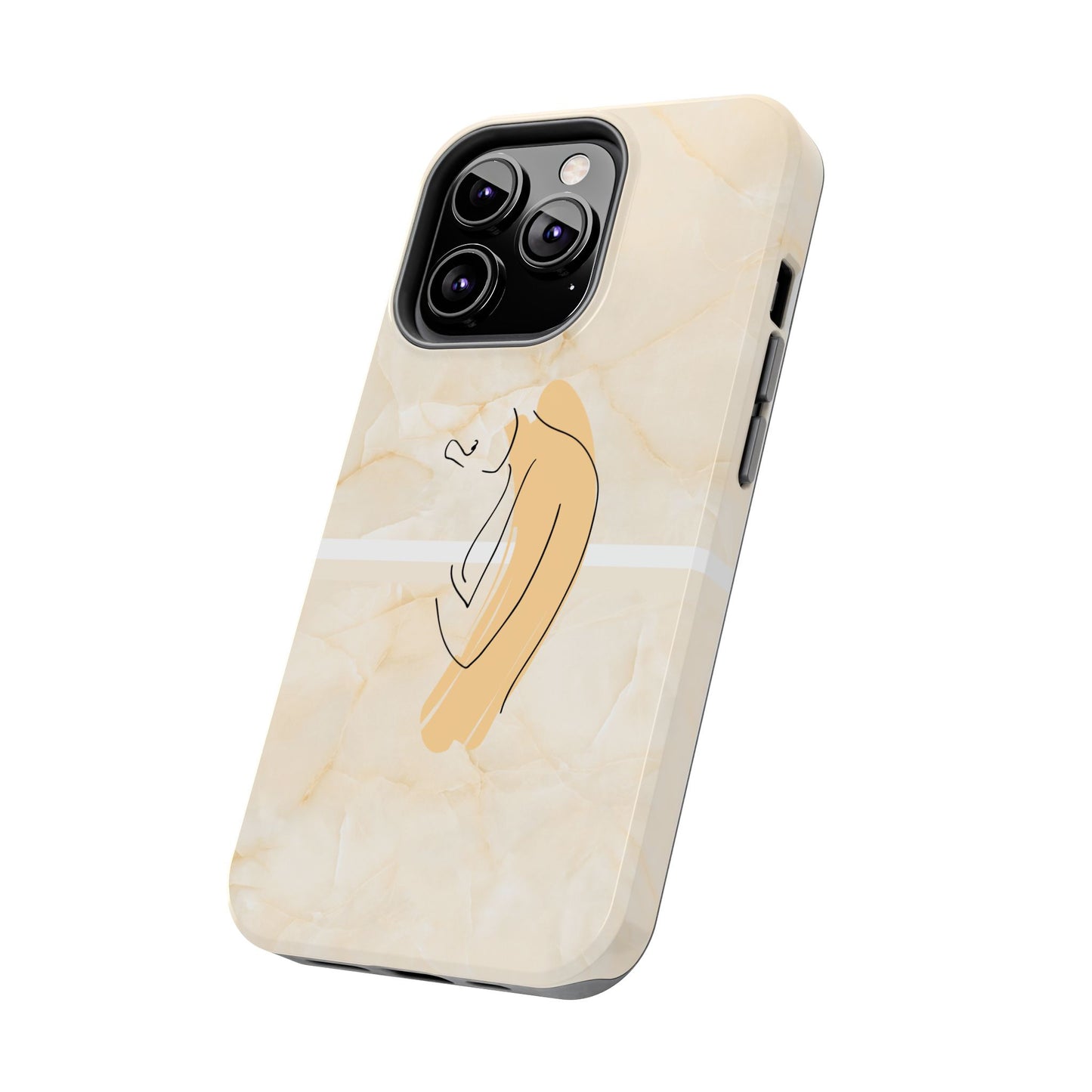 Tough Phone Case — Marble Minimalist Line Art