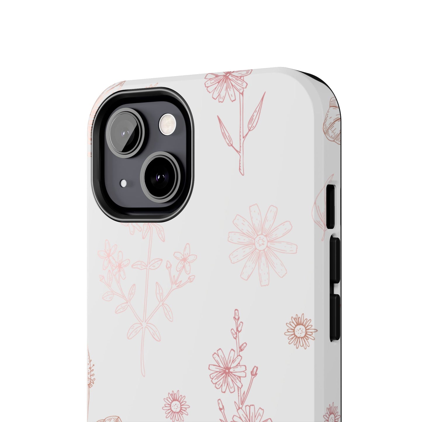 Tough Phone Case — Delicate Pink Wildflower Pattern
