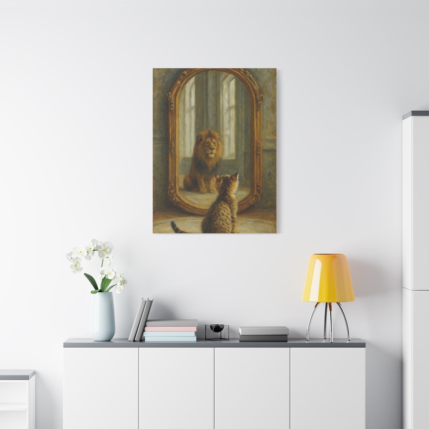 Canvas Wall Art - Cat and Lion