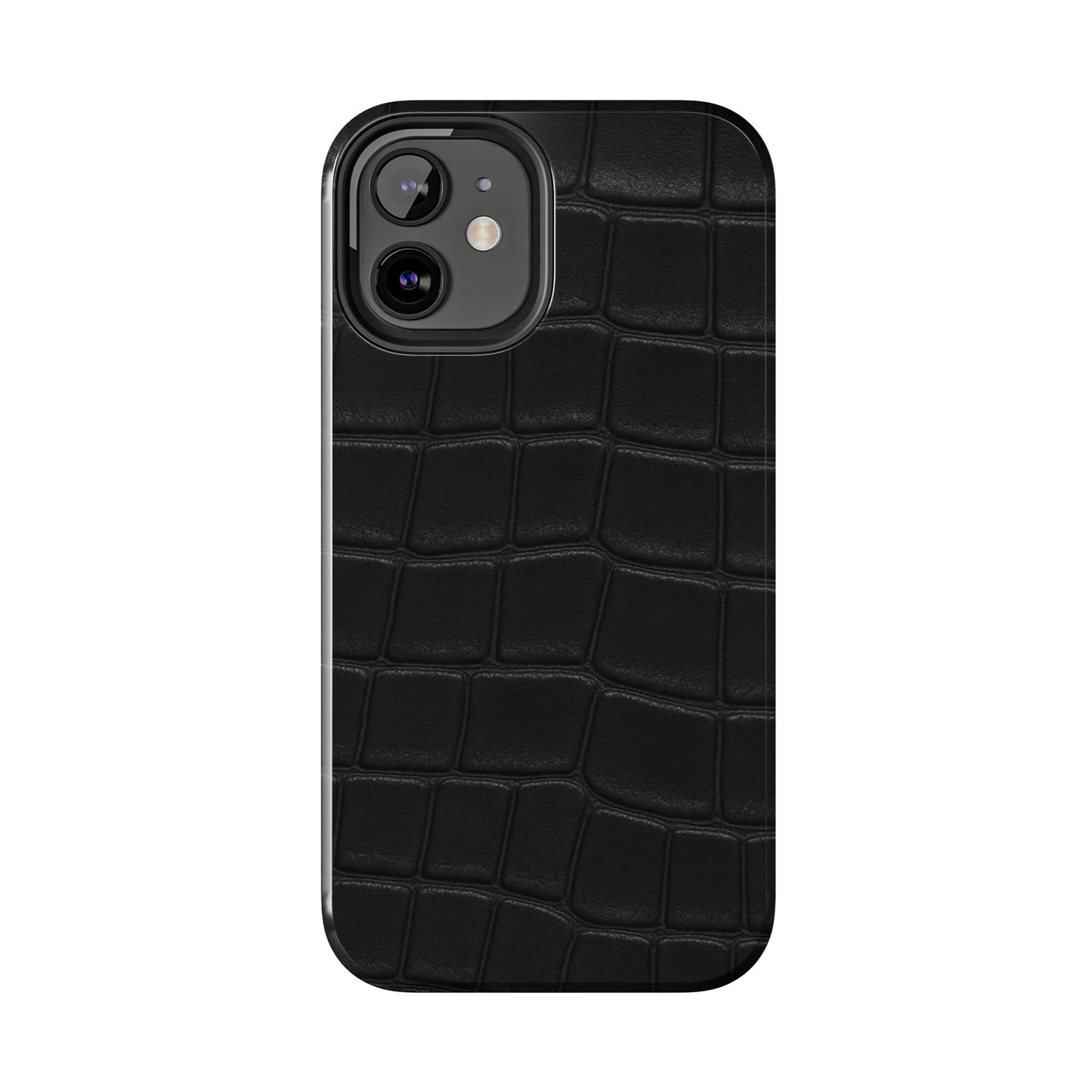 Tough Phone Case – Black Croc Texture