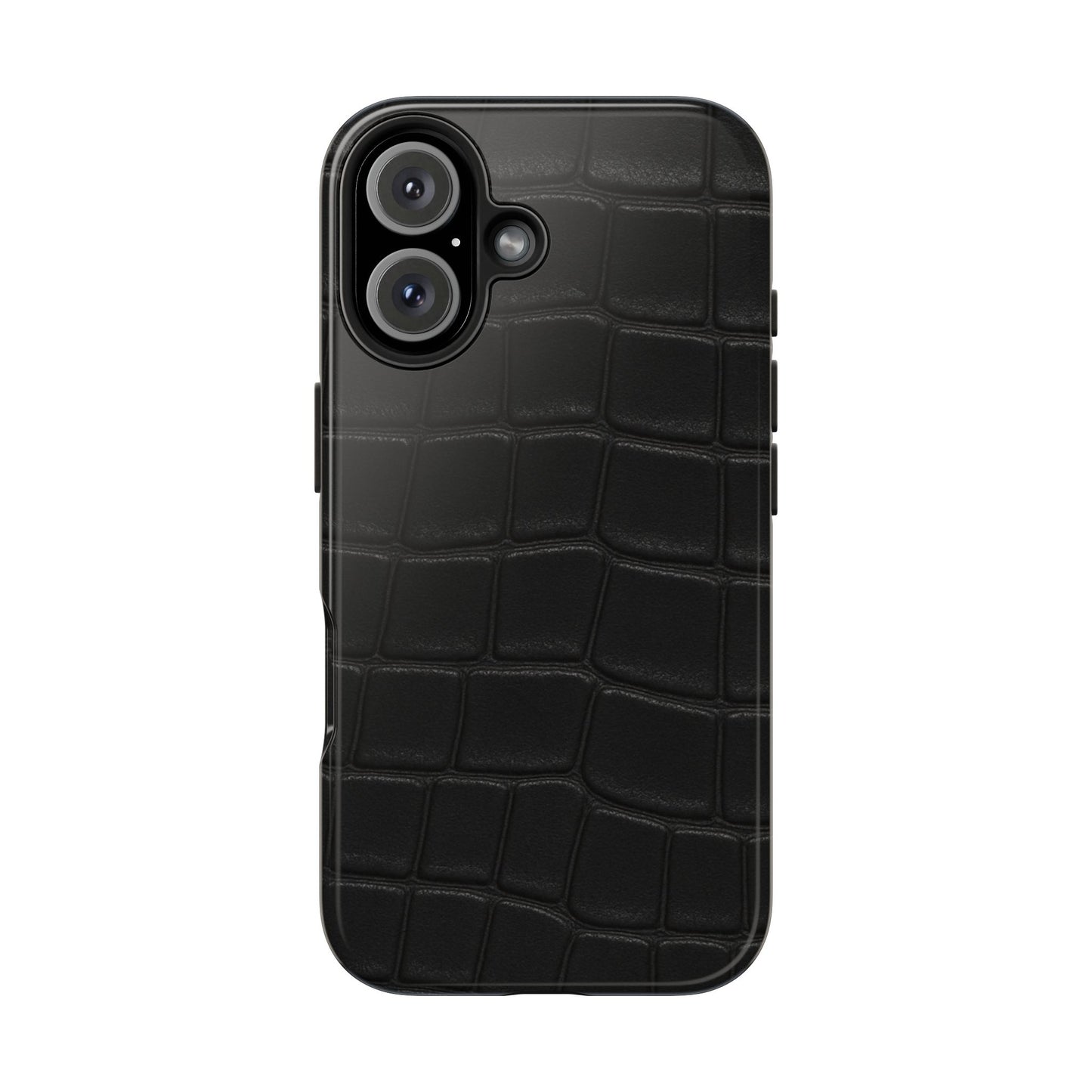 Tough Phone Case – Black Croc Texture