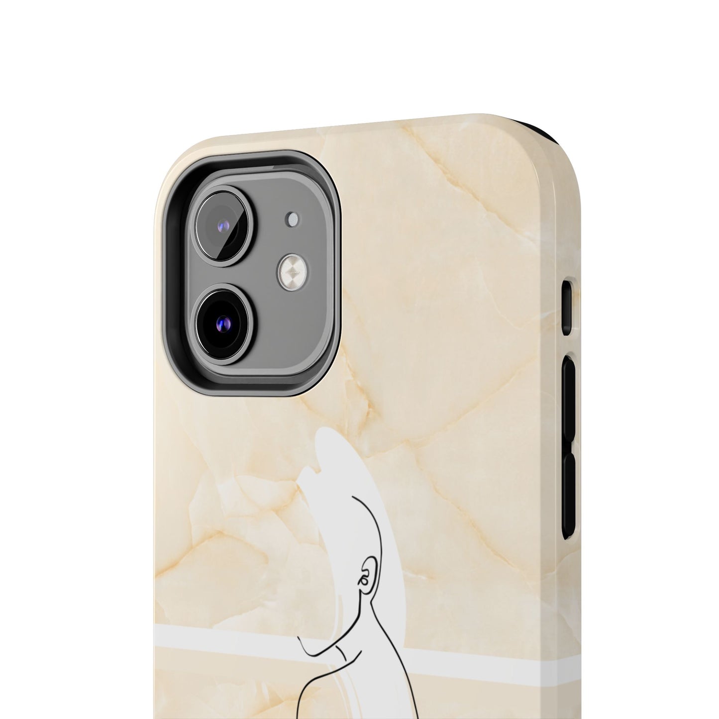 Tough Phone Case — Marble Minimalist Line Art