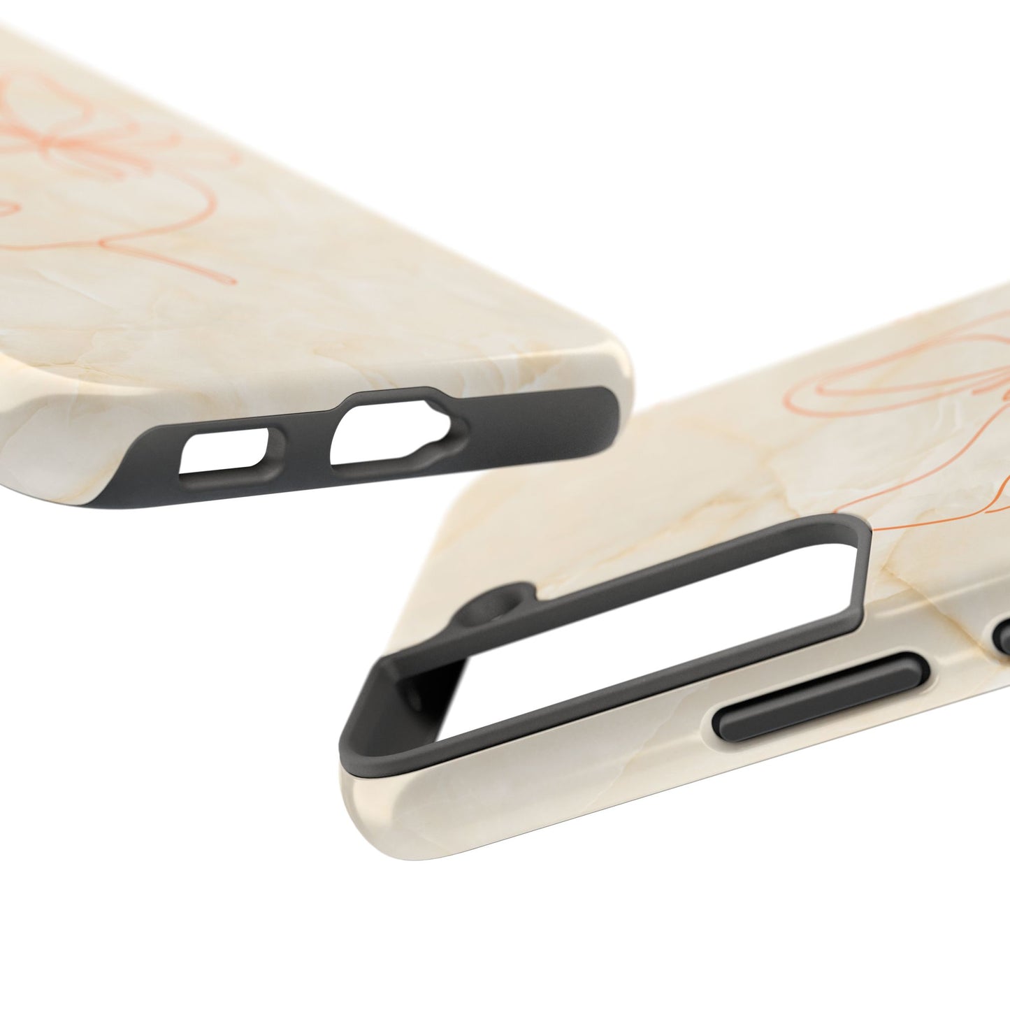 Tough Phone Case —  Marble Line Art, Minimal Elegant