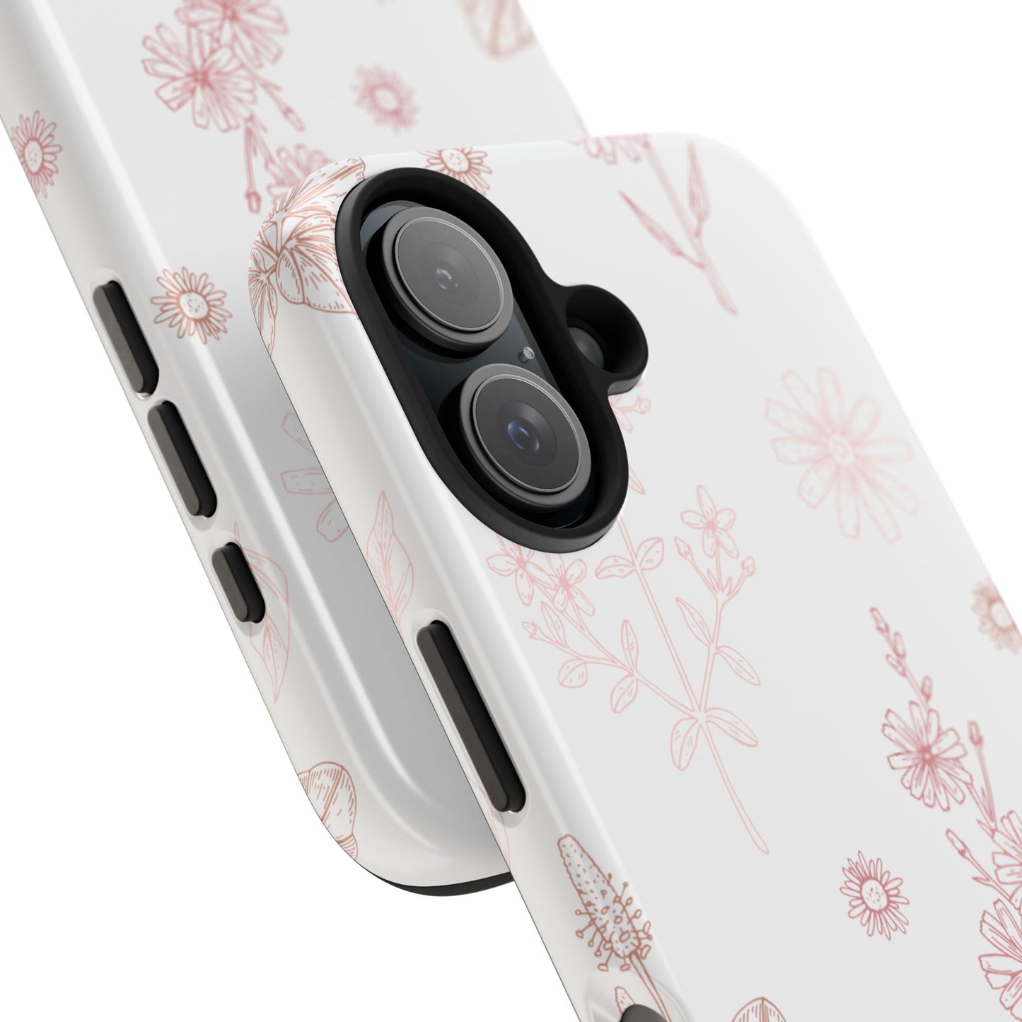 Tough Phone Case — Delicate Pink Wildflower Pattern