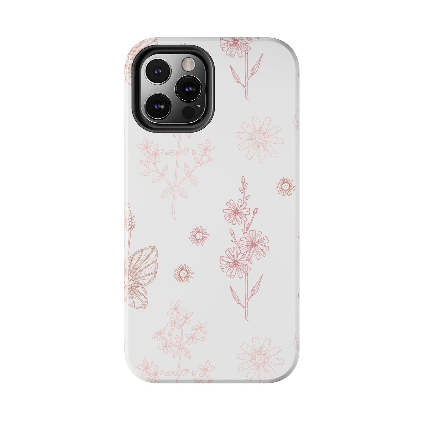 Tough Phone Case — Delicate Pink Wildflower Pattern