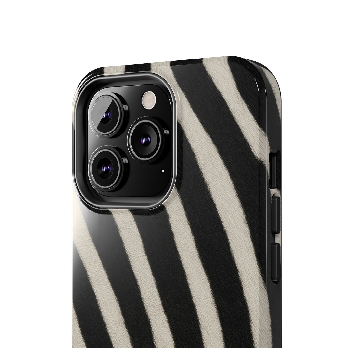 Tough Phone Case —Zebra Stripe, Black & White Animal Print
