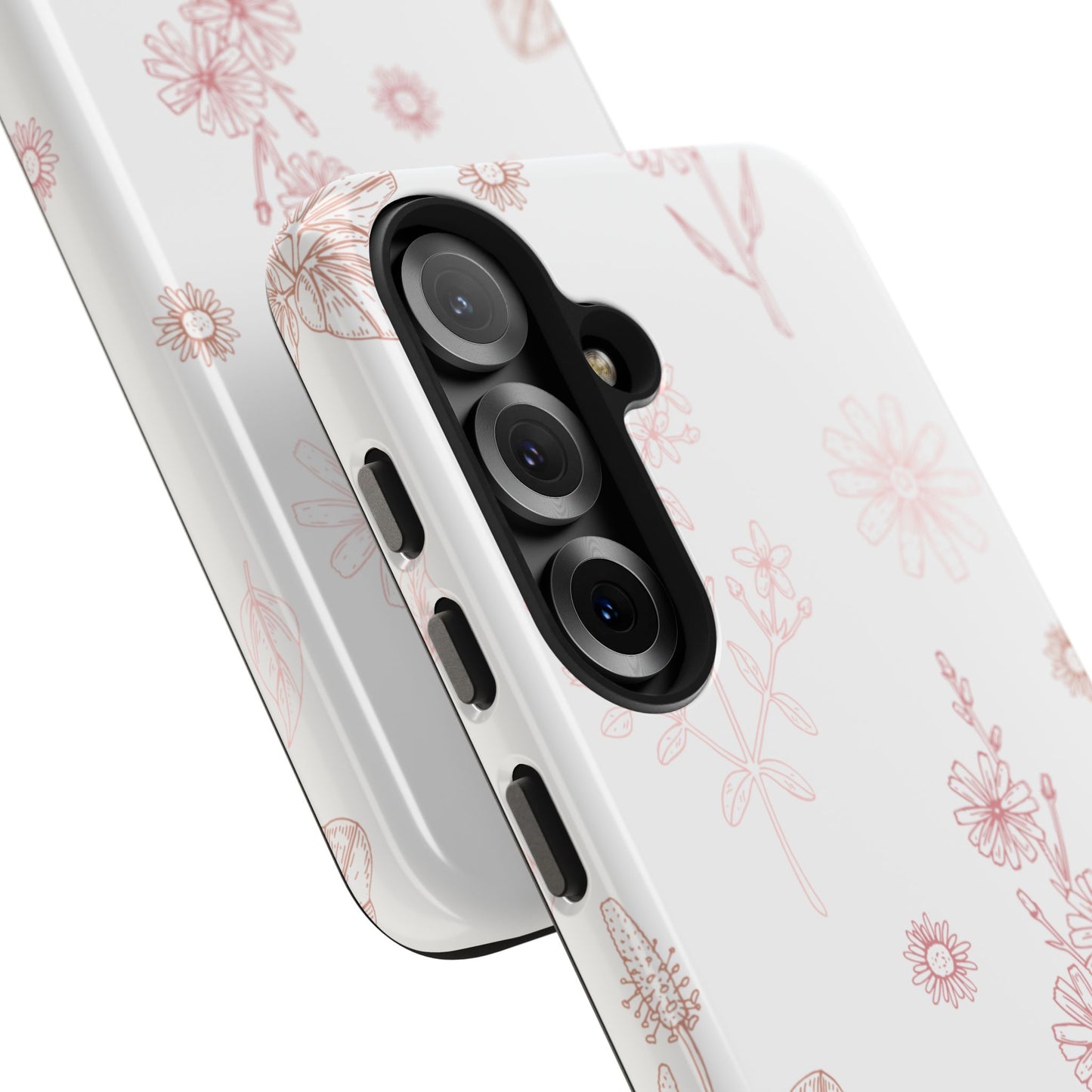 Tough Phone Case — Delicate Pink Wildflower Pattern