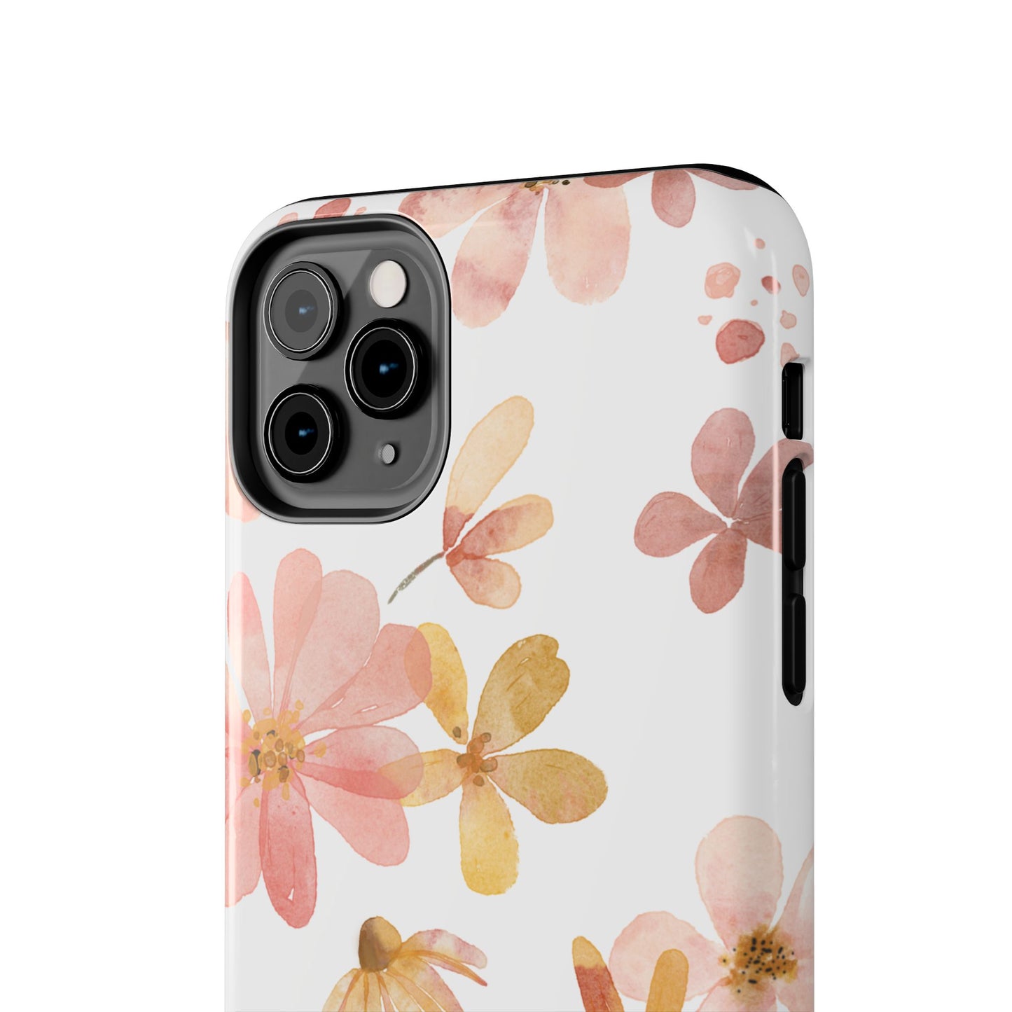 Tough Phone Case — Pink & Gold Blossom Protective Cover