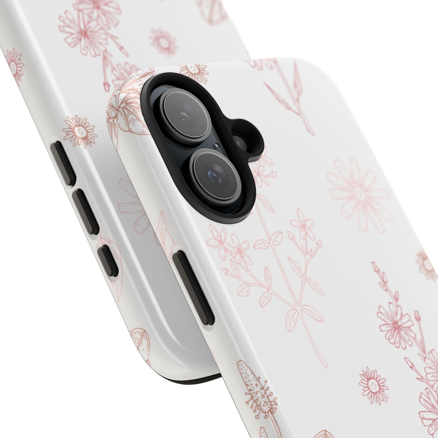 Tough Phone Case — Delicate Pink Wildflower Pattern