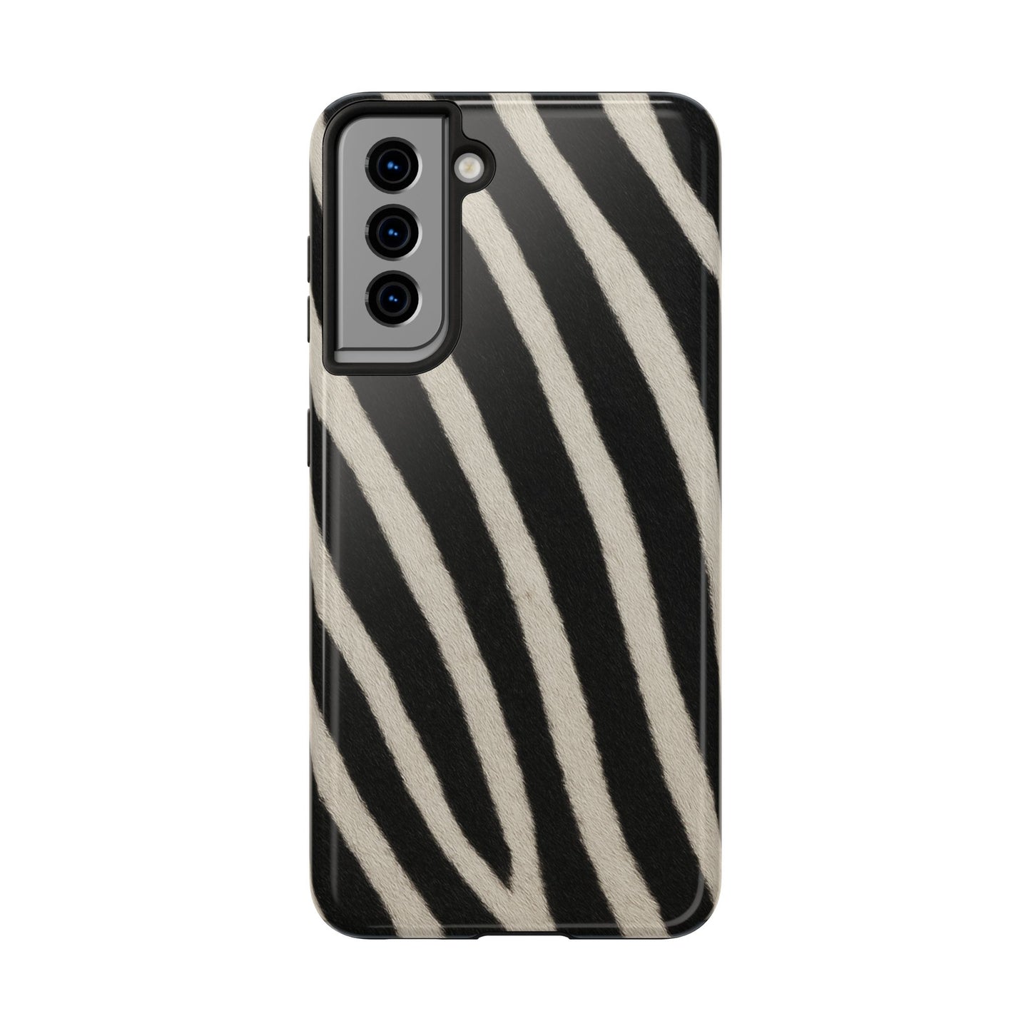 Tough Phone Case —Zebra Stripe, Black & White Animal Print