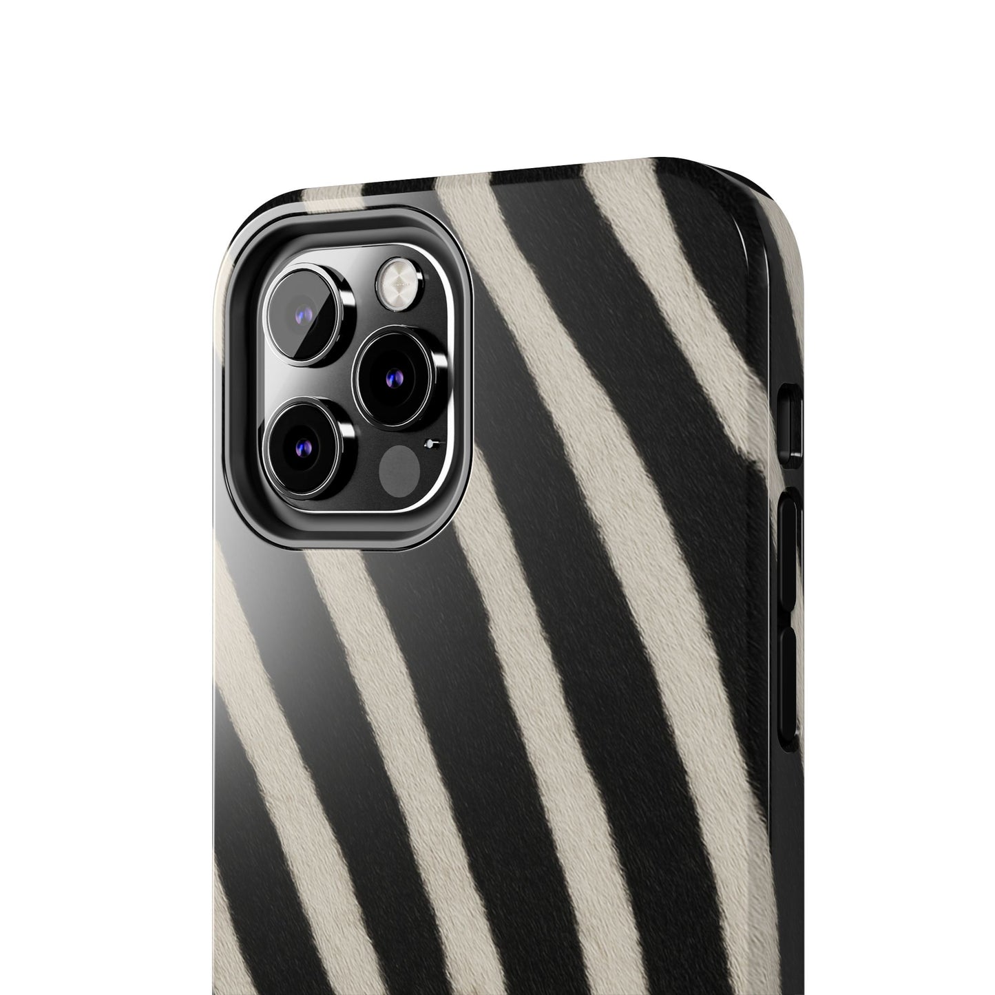 Tough Phone Case —Zebra Stripe, Black & White Animal Print