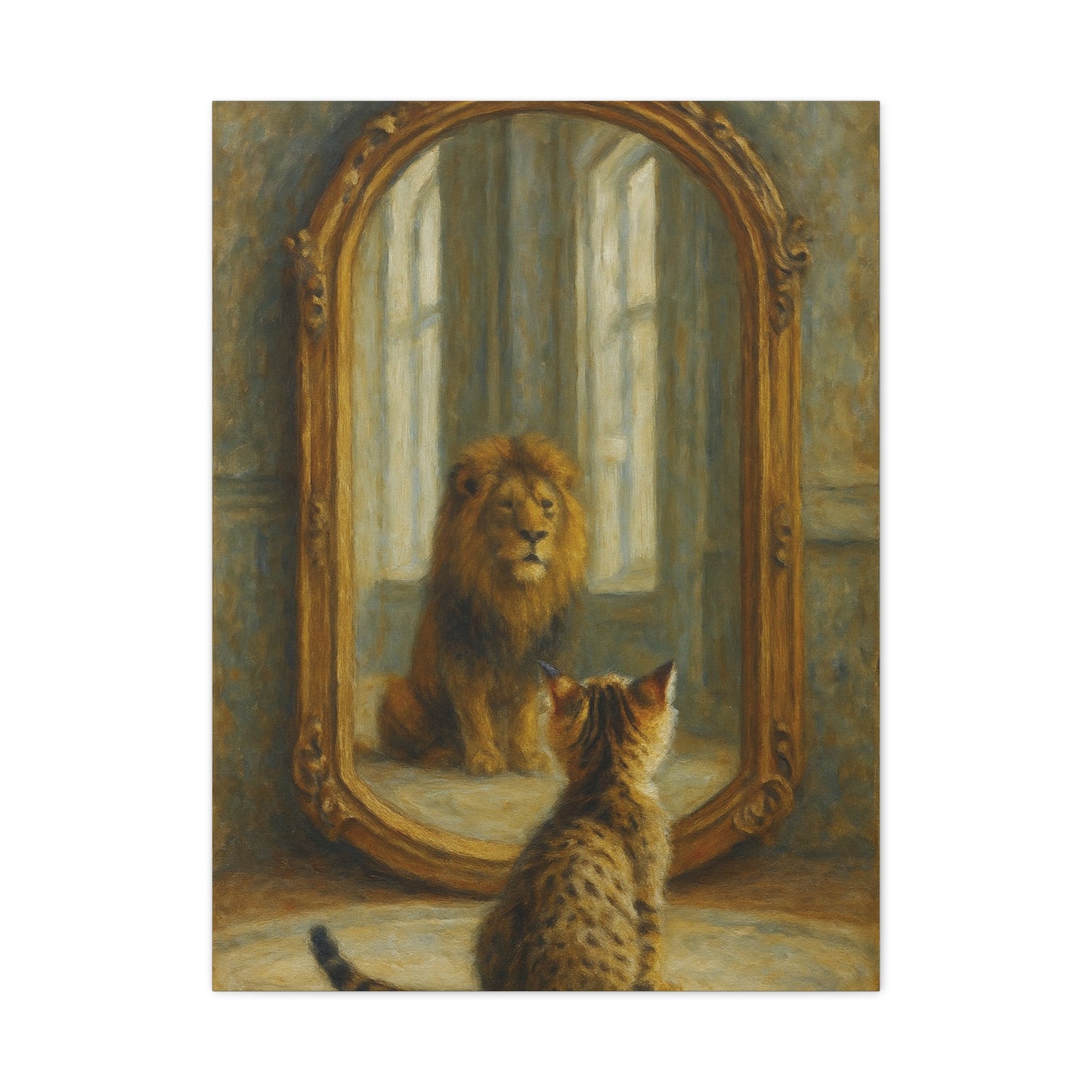 Canvas Wall Art - Cat and Lion
