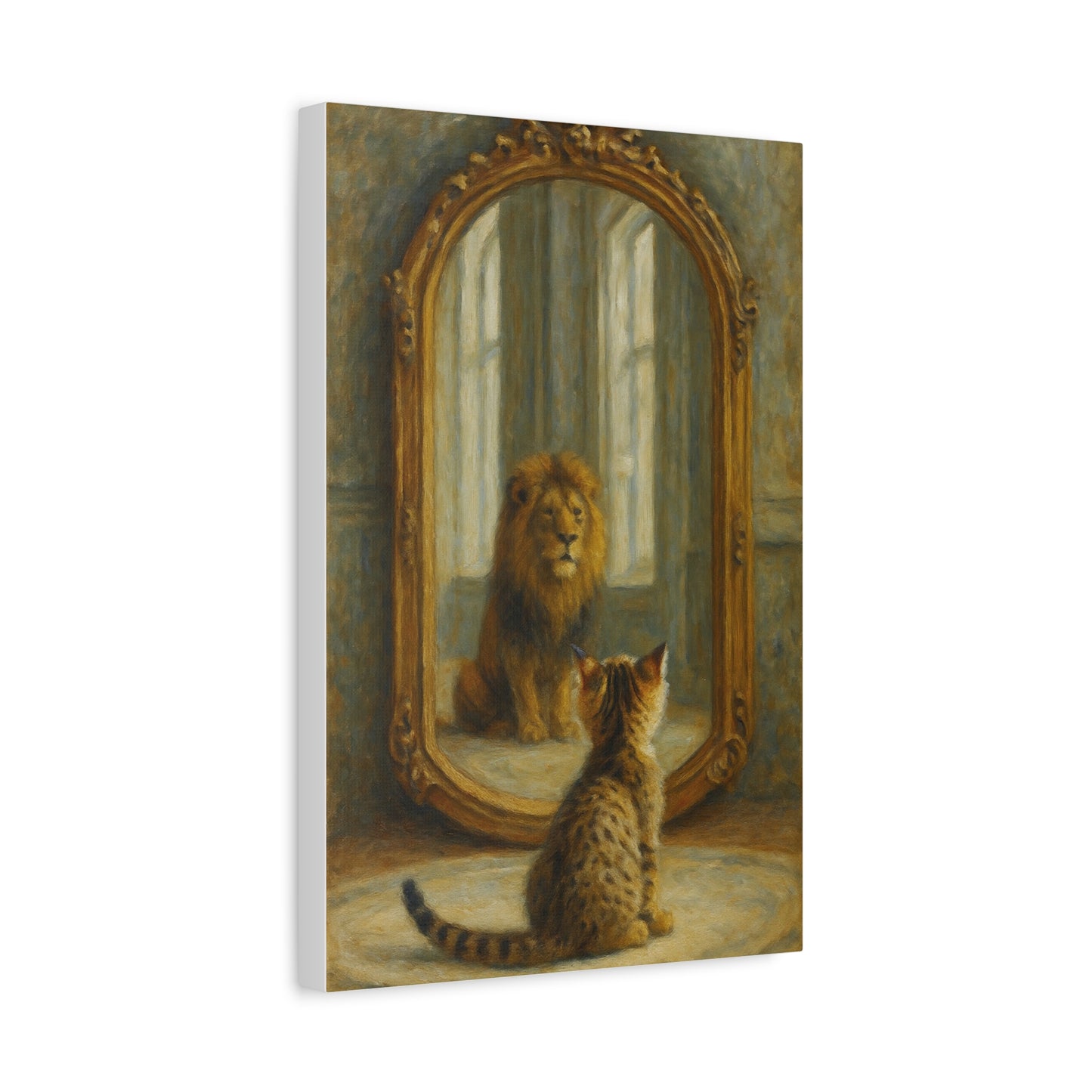 Canvas Wall Art - Cat and Lion