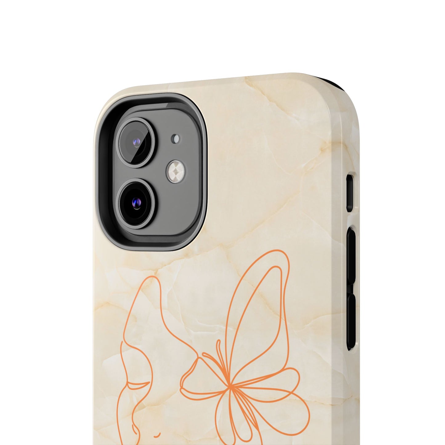 Tough Phone Case —  Marble Line Art, Minimal Elegant