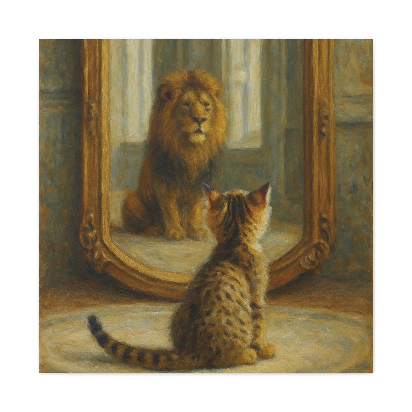 Canvas Wall Art - Cat and Lion