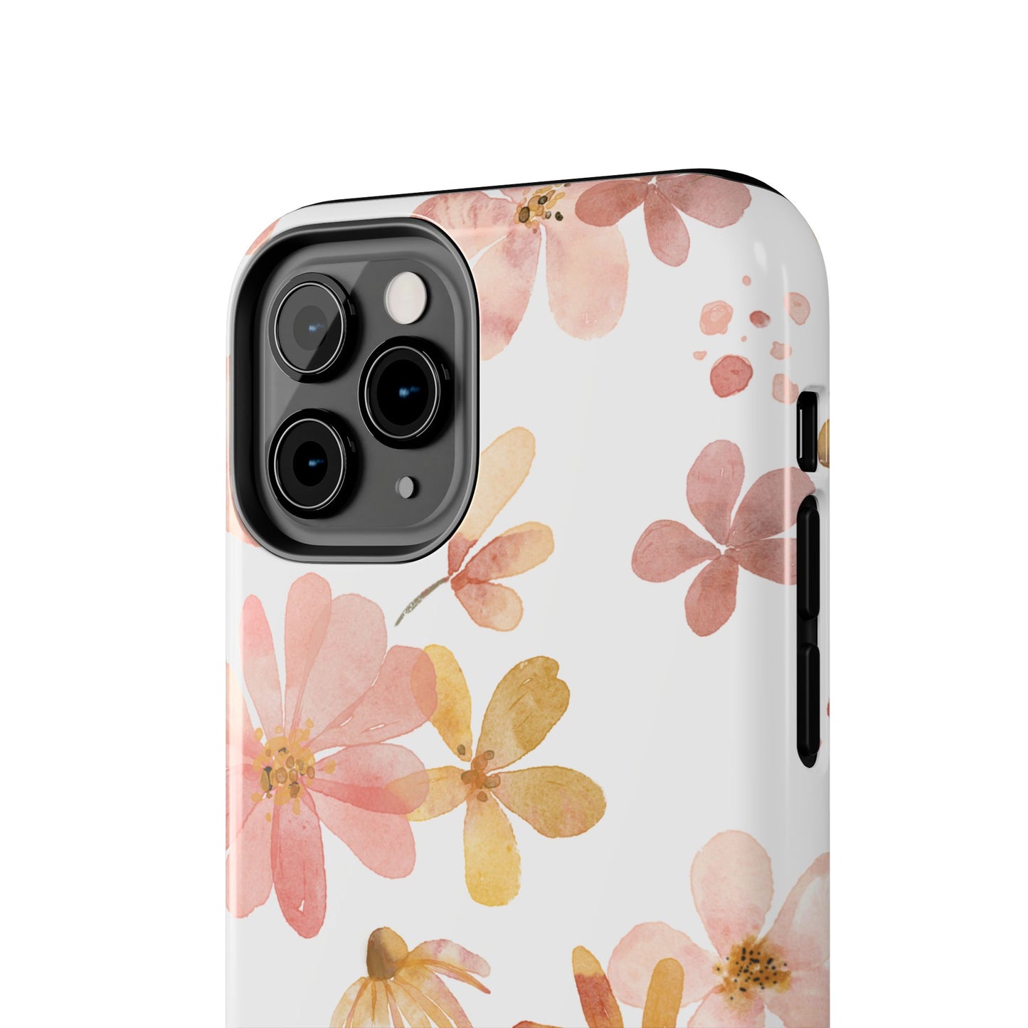 Tough Phone Case — Pink & Gold Blossom Protective Cover