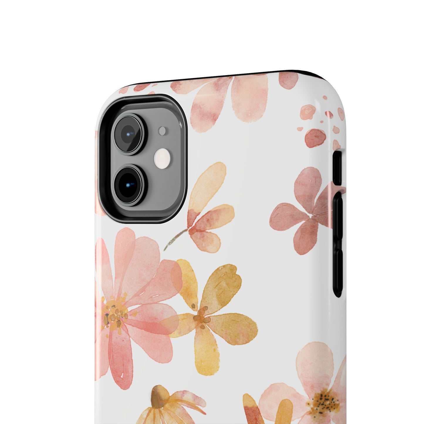 Tough Phone Case — Pink & Gold Blossom Protective Cover