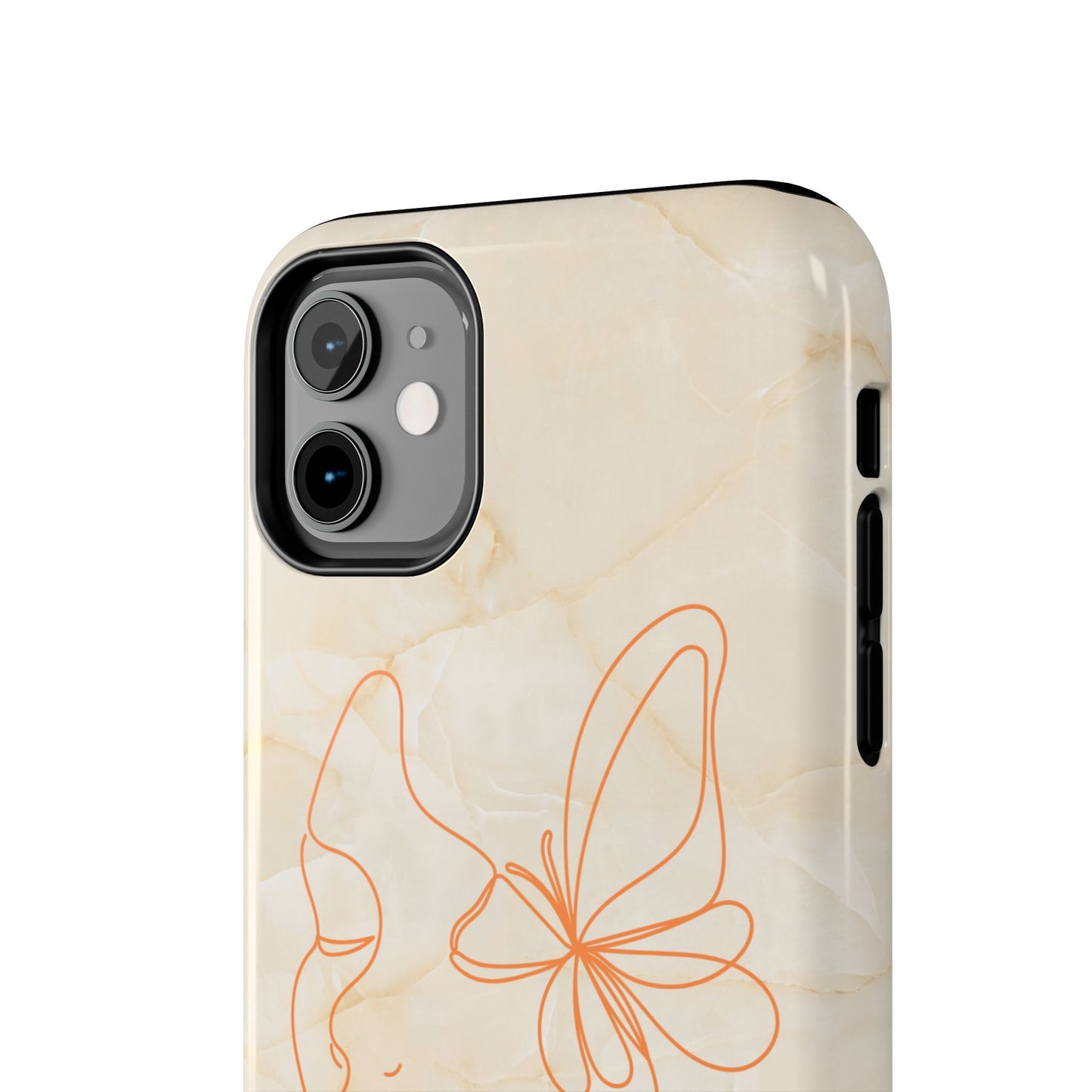 Tough Phone Case —  Marble Line Art, Minimal Elegant