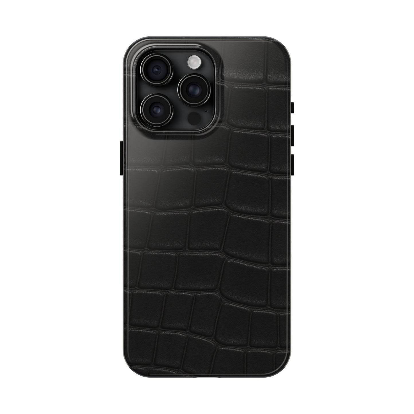 Tough Phone Case – Black Croc Texture