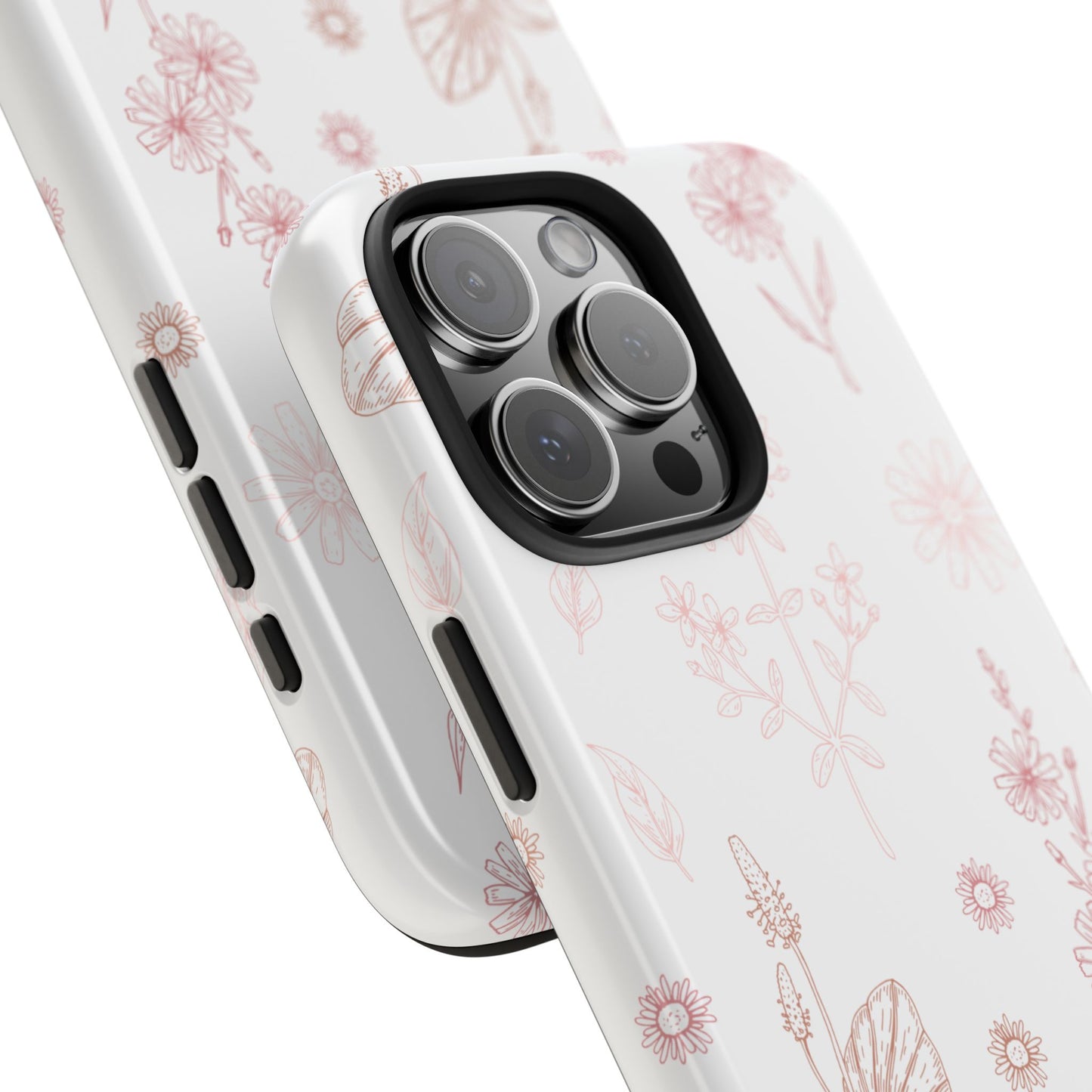 Tough Phone Case — Delicate Pink Wildflower Pattern