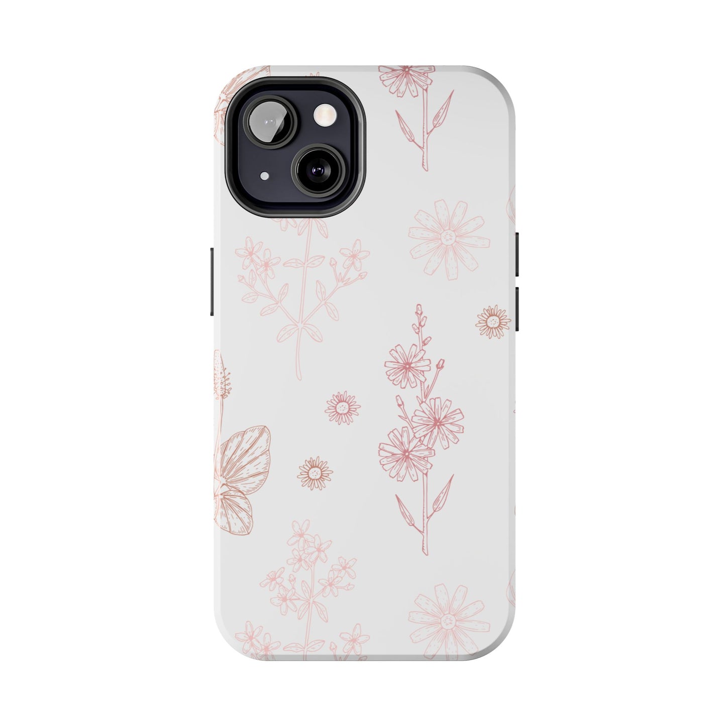 Tough Phone Case — Delicate Pink Wildflower Pattern