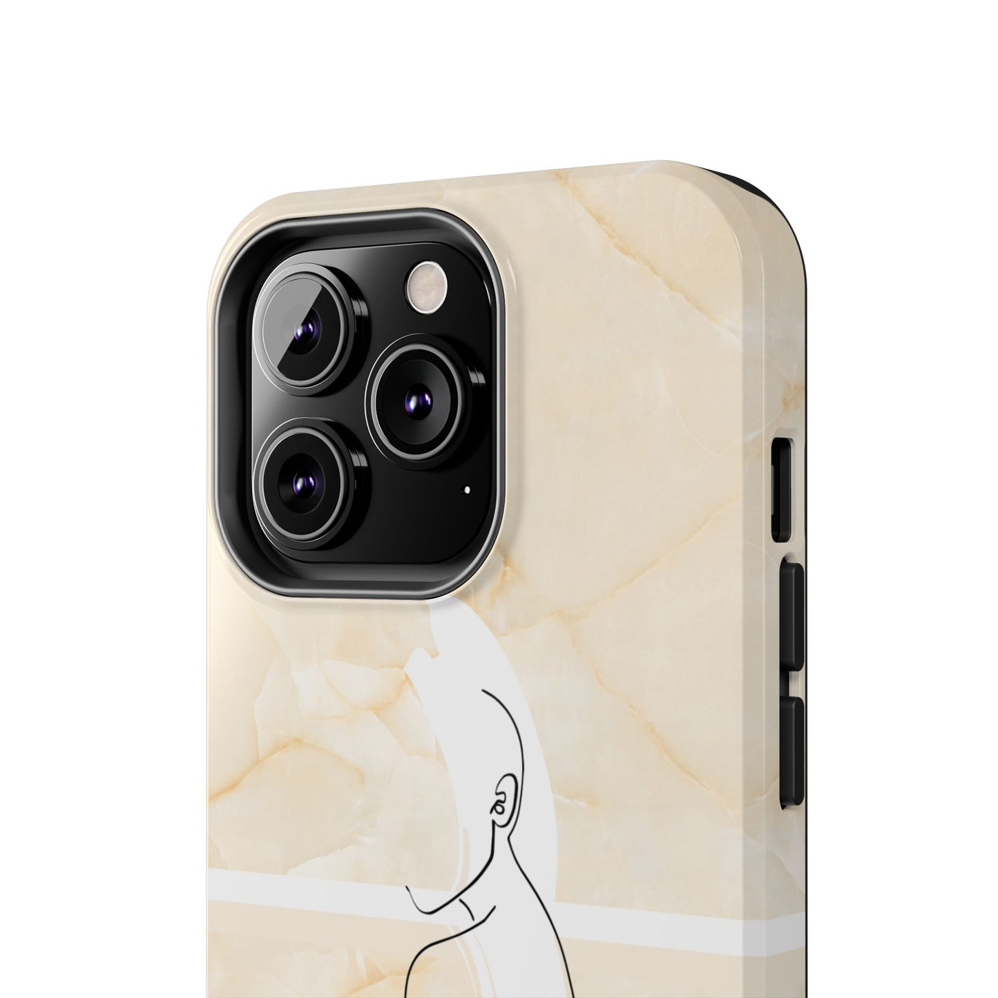 Tough Phone Case — Marble Minimalist Line Art