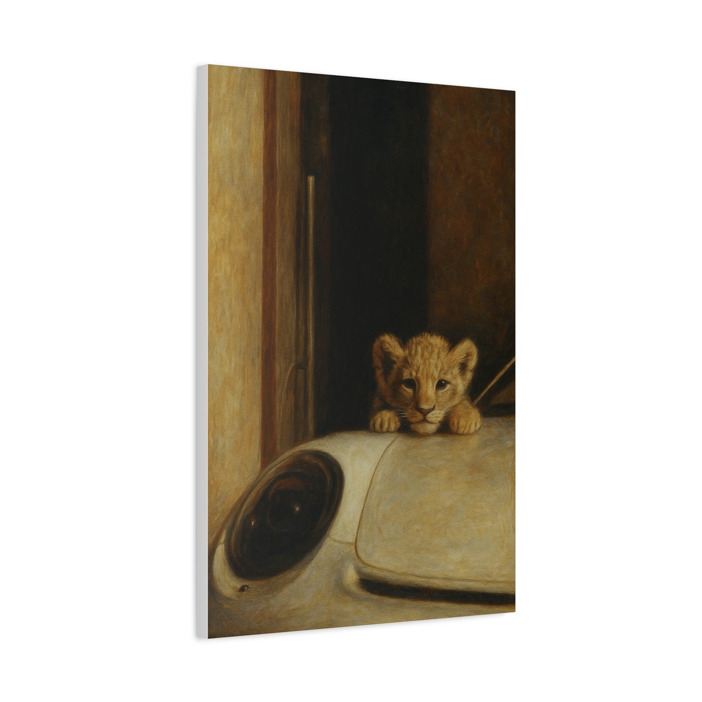 Canvas wall art - Lion Animal Sports Car Design