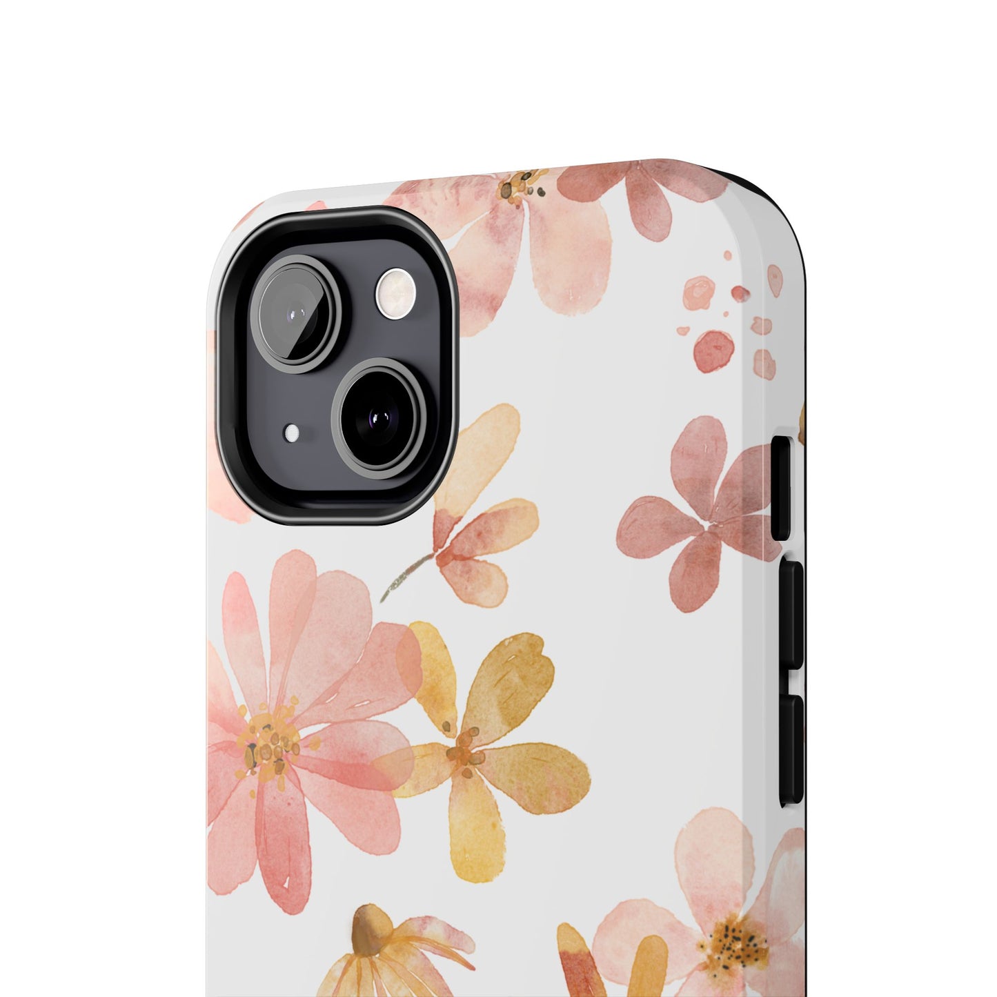 Tough Phone Case — Pink & Gold Blossom Protective Cover