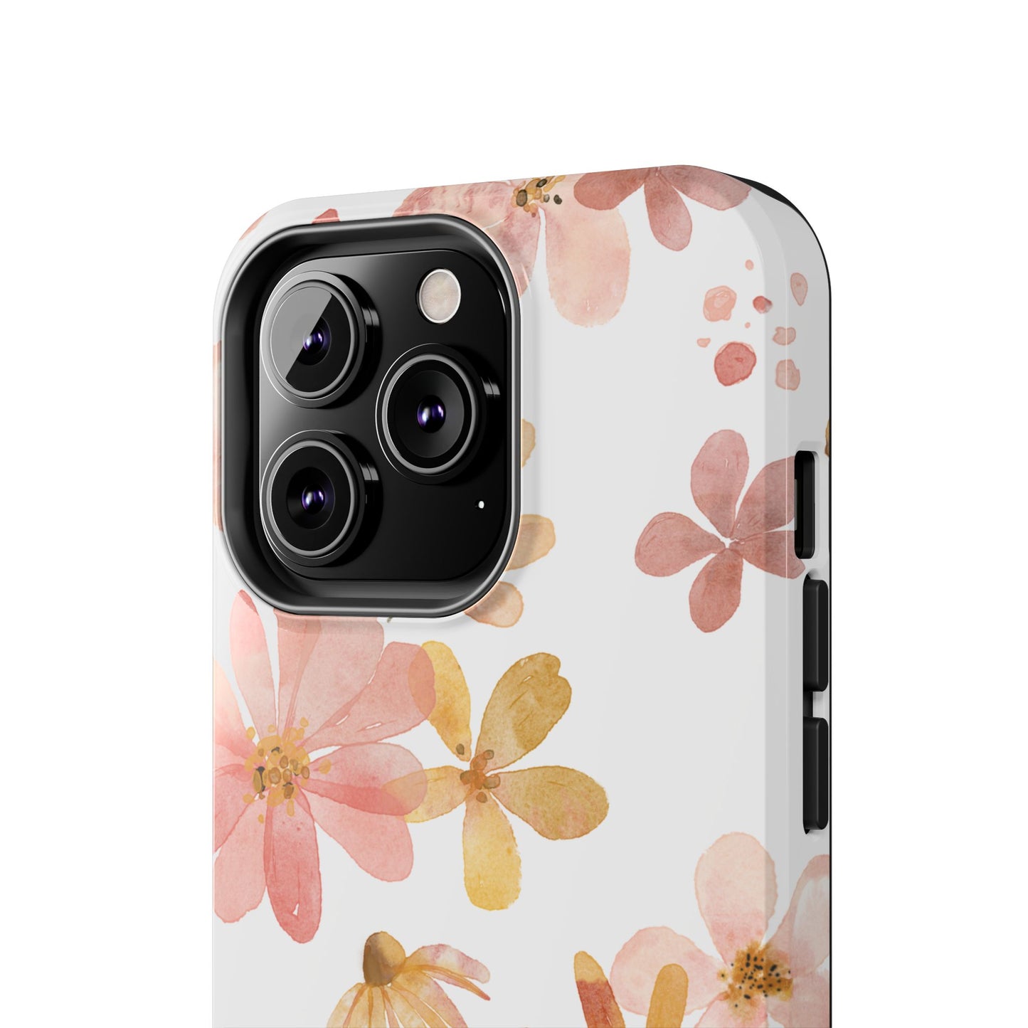 Tough Phone Case — Pink & Gold Blossom Protective Cover