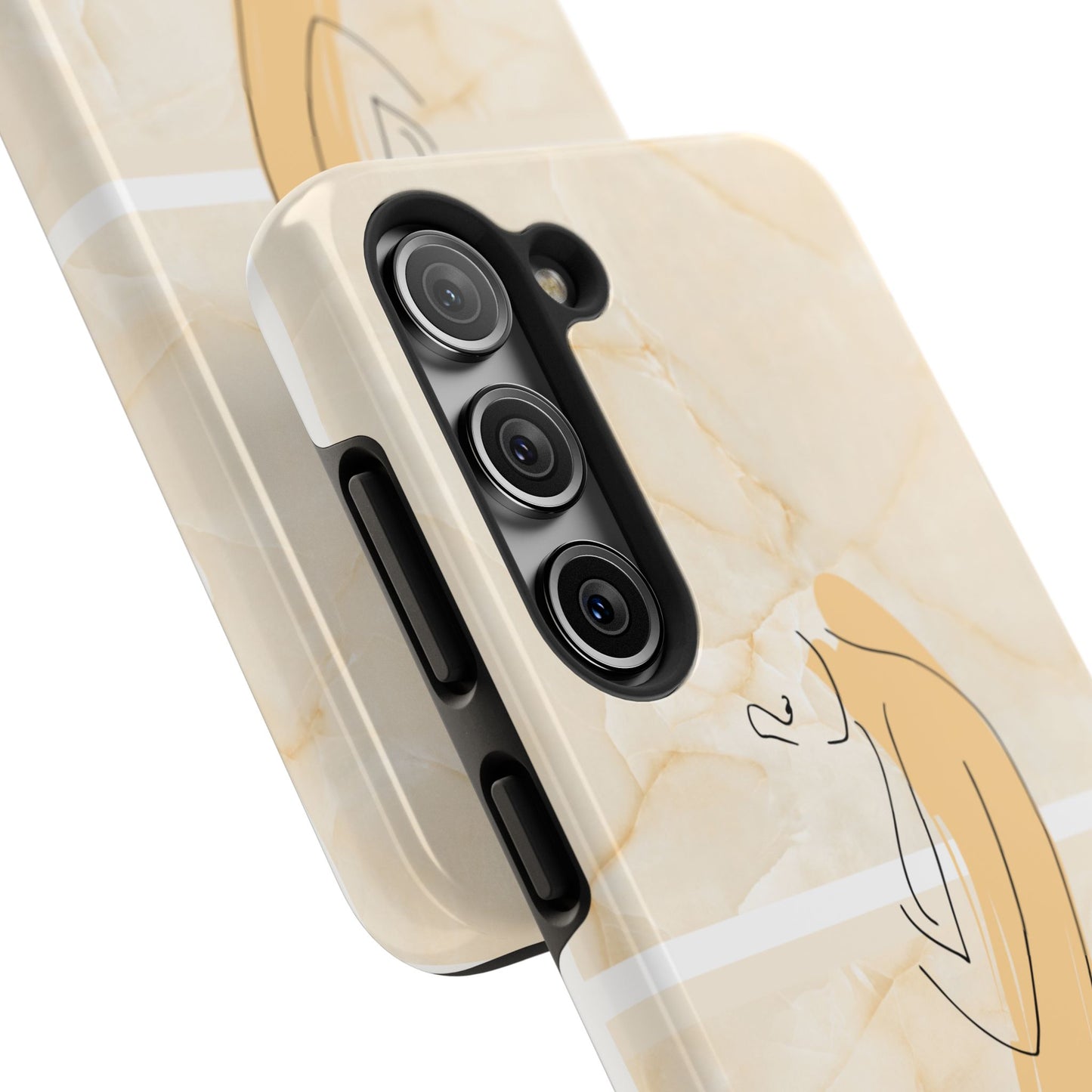 Tough Phone Case — Marble Minimalist Line Art