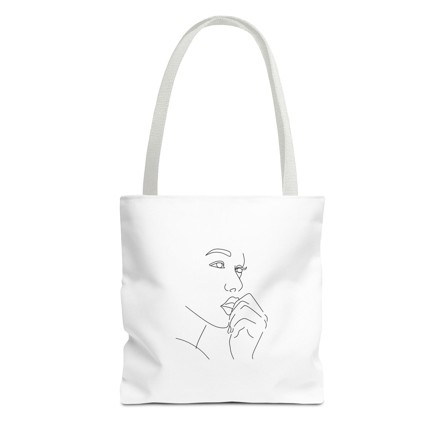 Elegant Line Art Tote Bag, Carryall