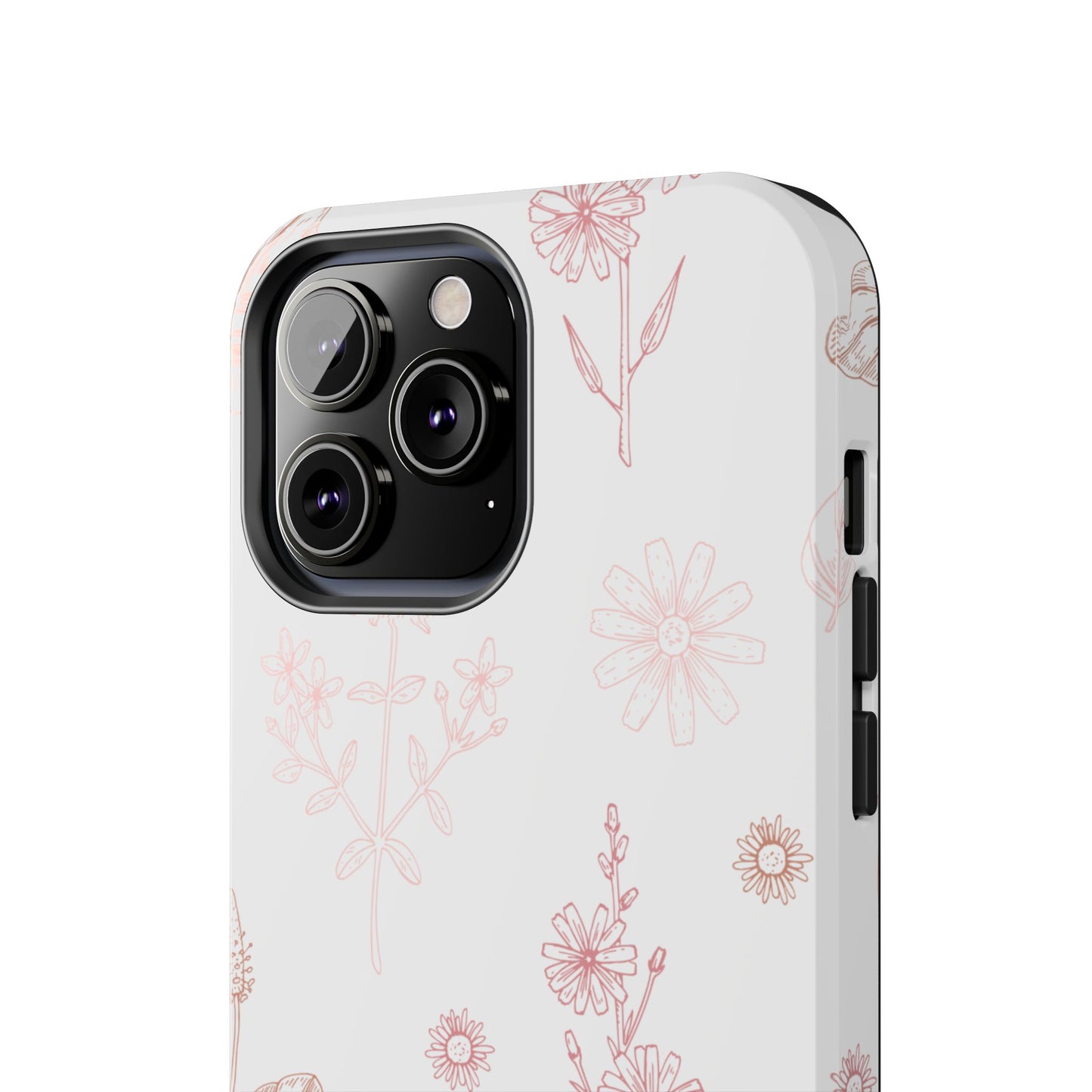 Tough Phone Case — Delicate Pink Wildflower Pattern
