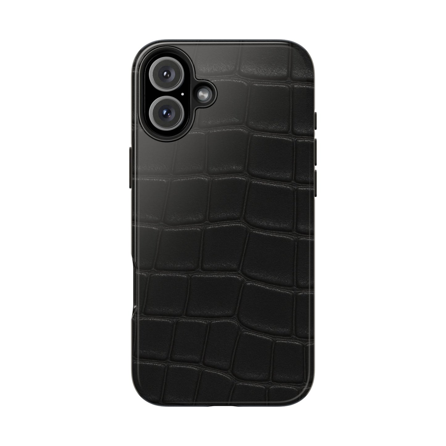 Tough Phone Case – Black Croc Texture