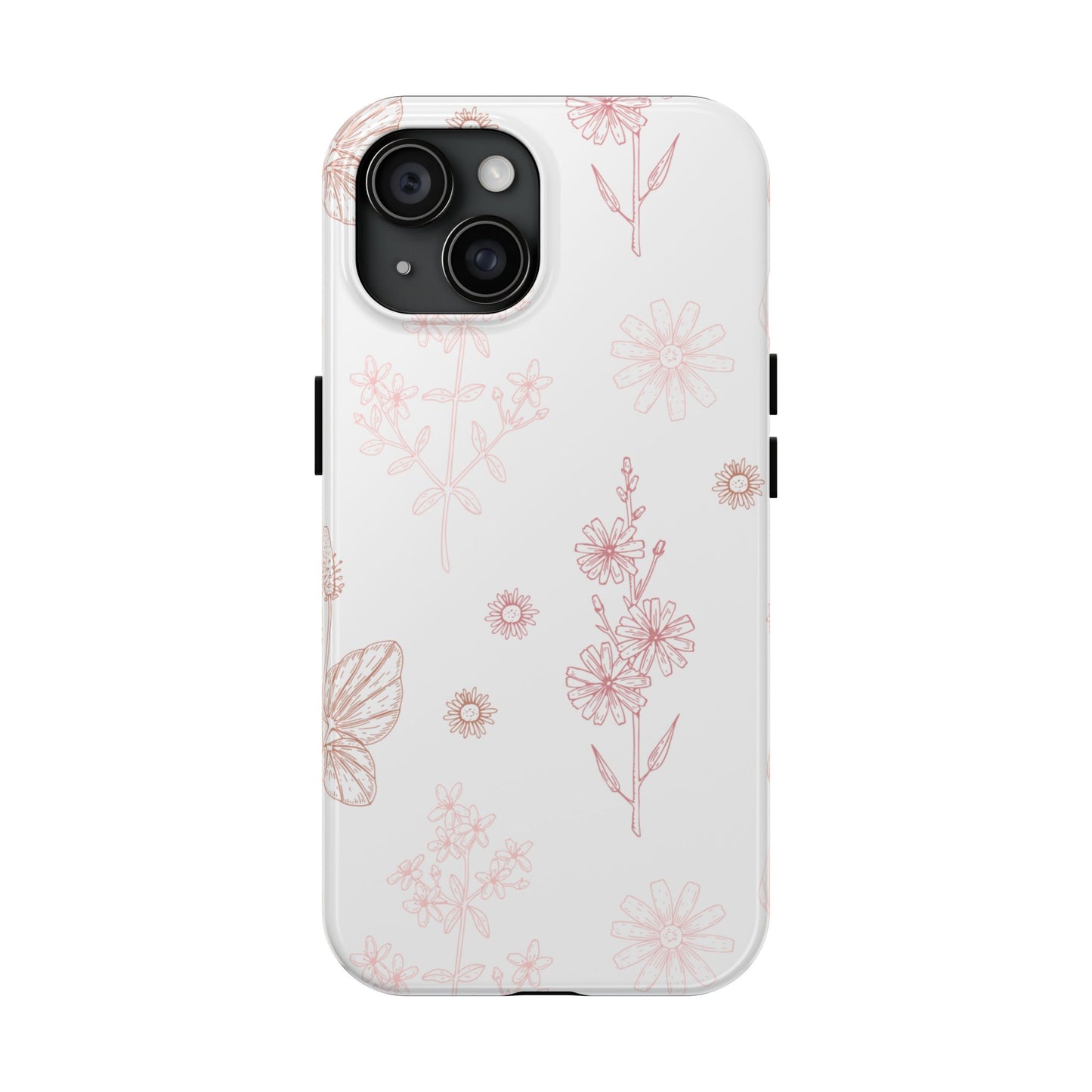 Tough Phone Case — Delicate Pink Wildflower Pattern