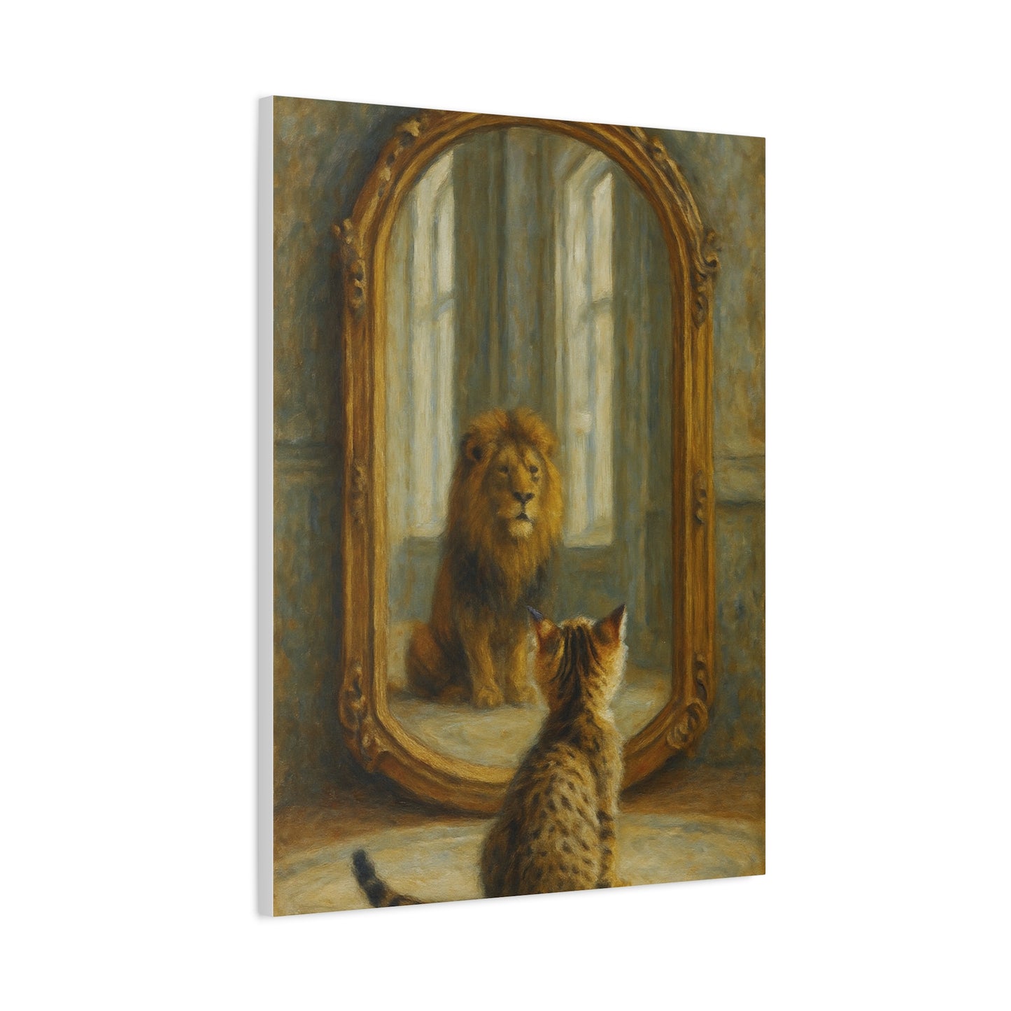 Canvas Wall Art - Cat and Lion