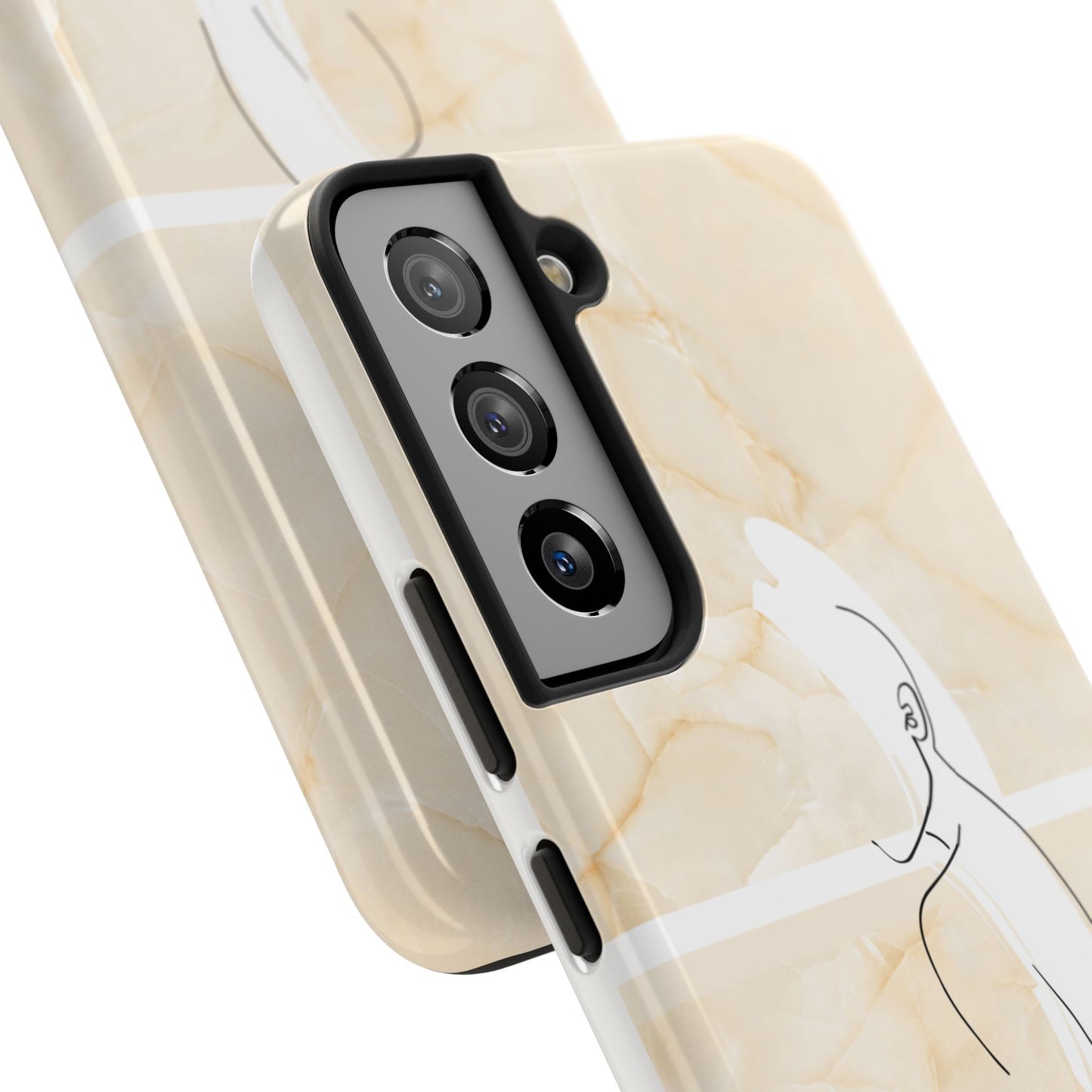 Tough Phone Case — Marble Minimalist Line Art