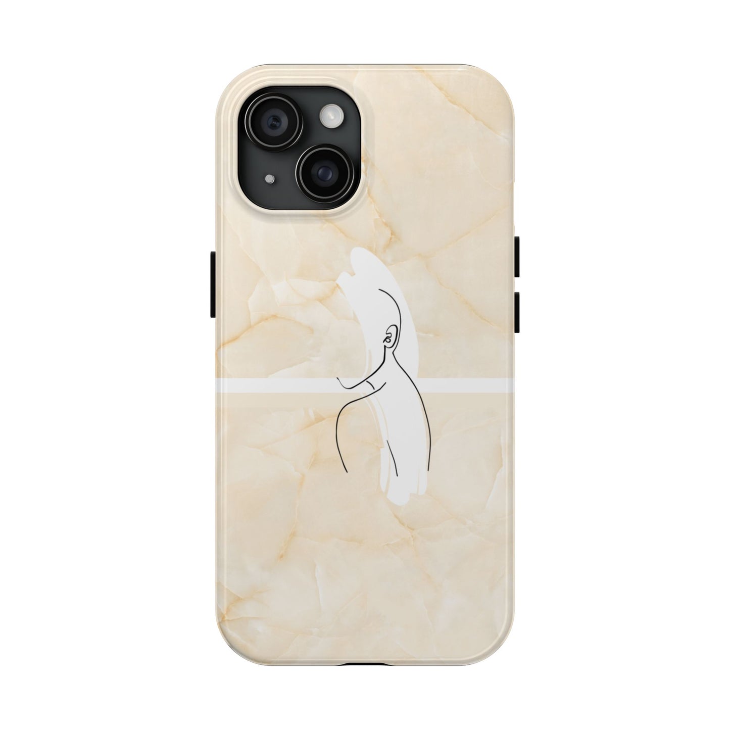 Tough Phone Case — Marble Minimalist Line Art