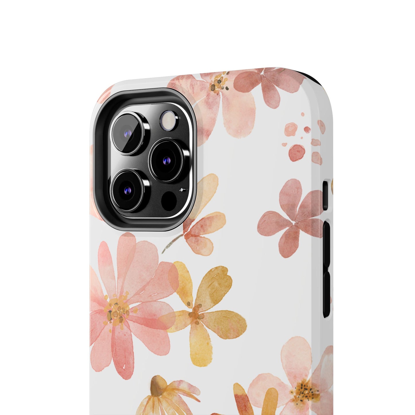 Tough Phone Case — Pink & Gold Blossom Protective Cover