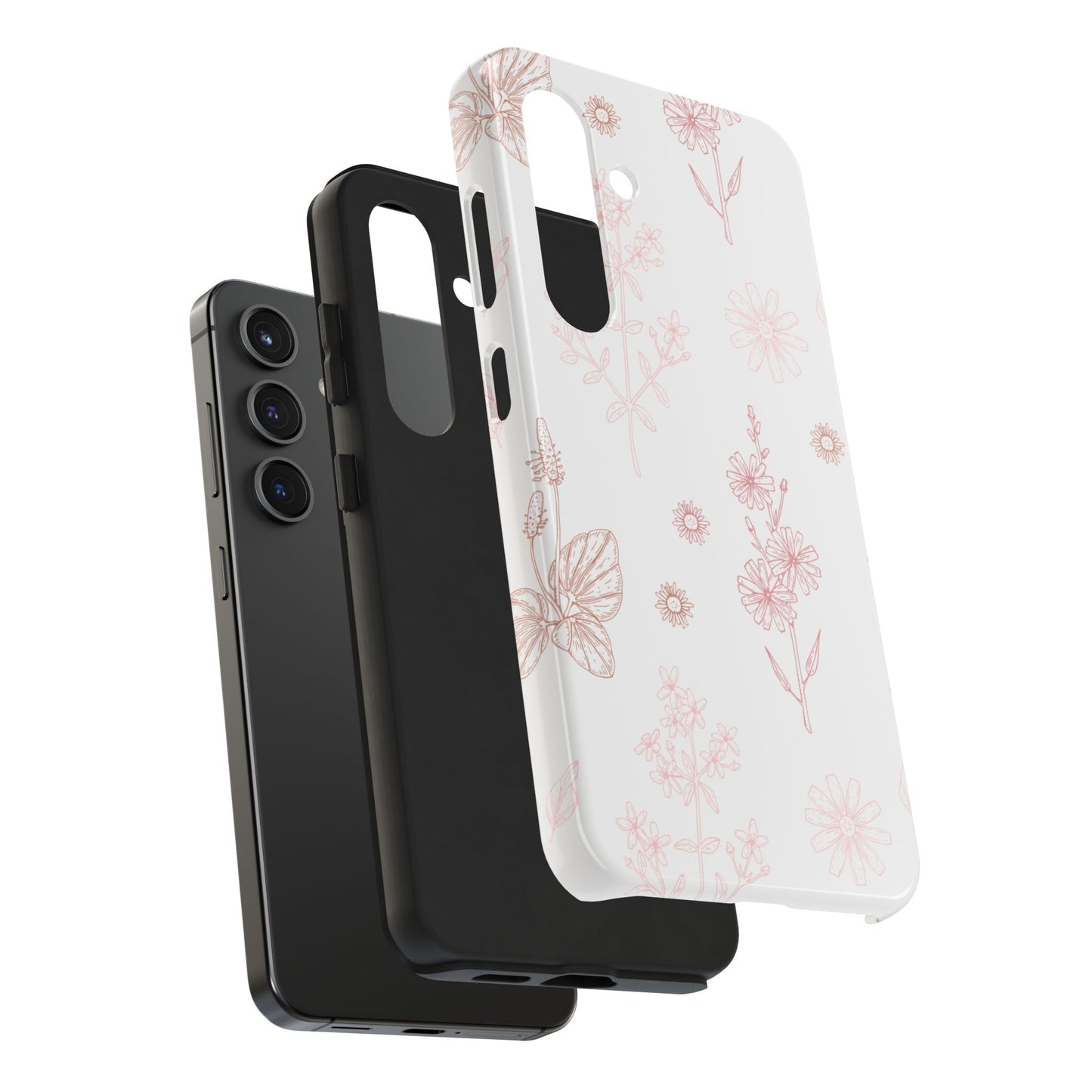 Tough Phone Case — Delicate Pink Wildflower Pattern