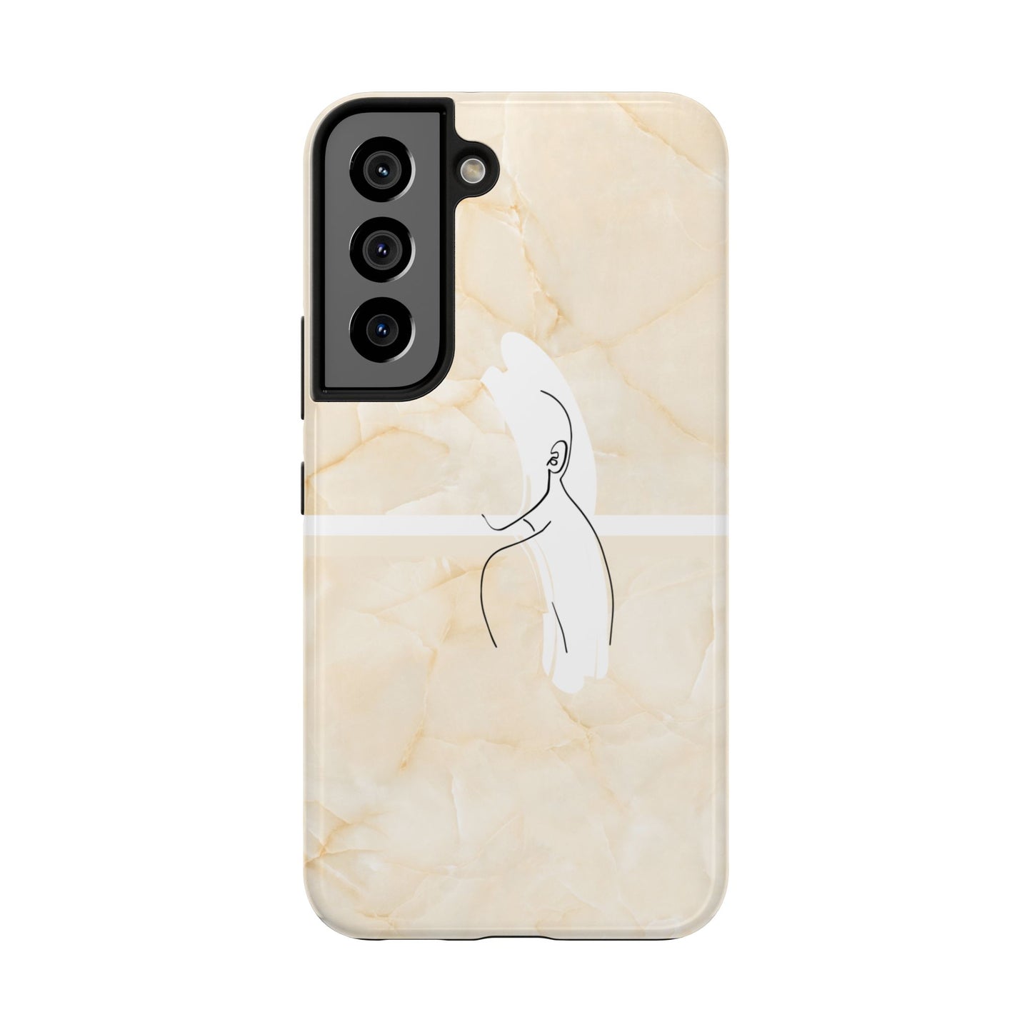 Tough Phone Case — Marble Minimalist Line Art