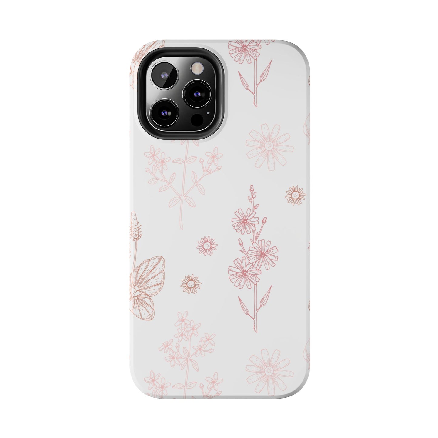 Tough Phone Case — Delicate Pink Wildflower Pattern