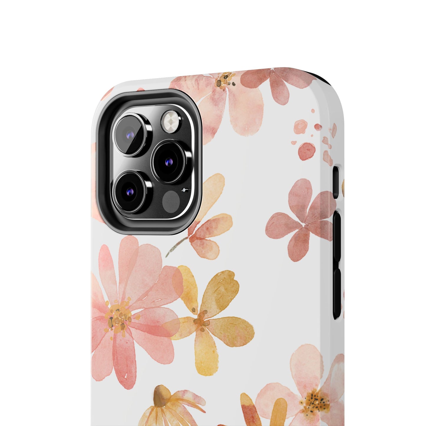 Tough Phone Case — Pink & Gold Blossom Protective Cover