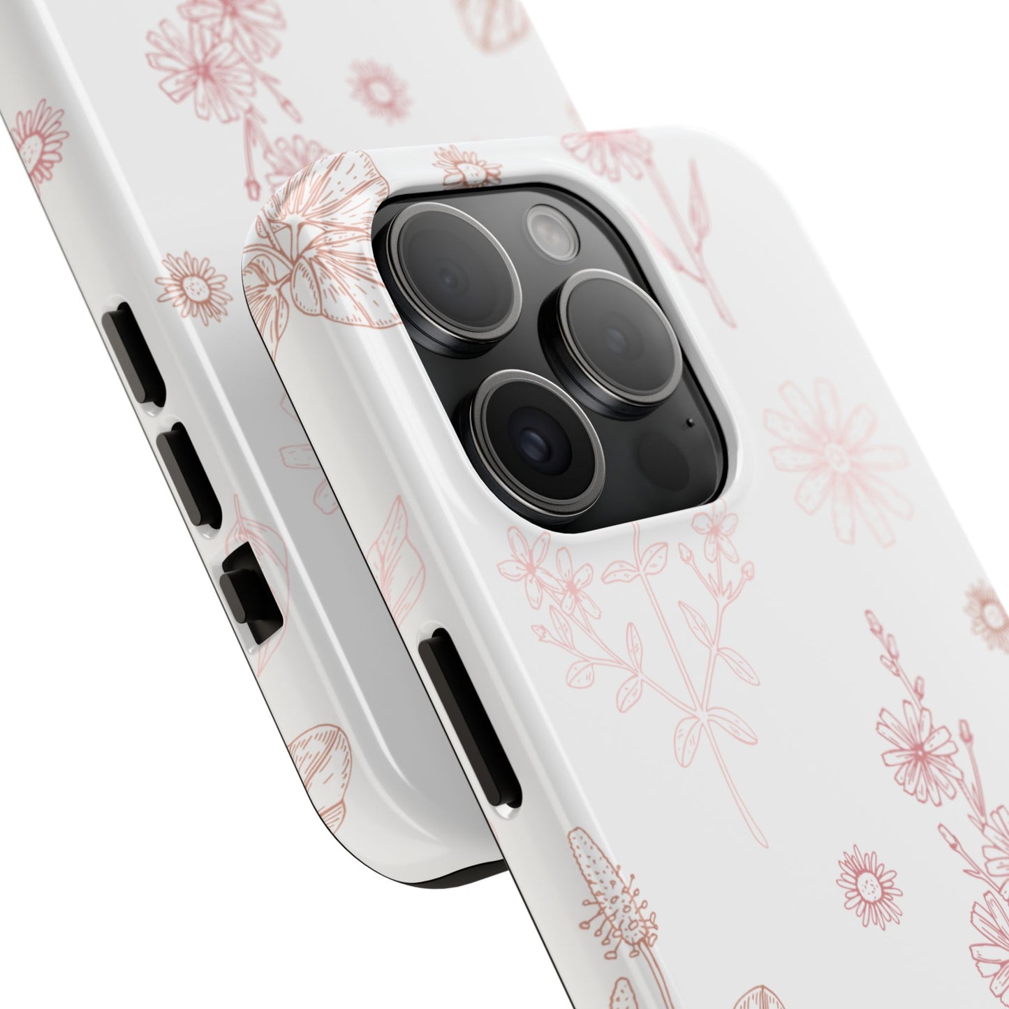 Tough Phone Case — Delicate Pink Wildflower Pattern