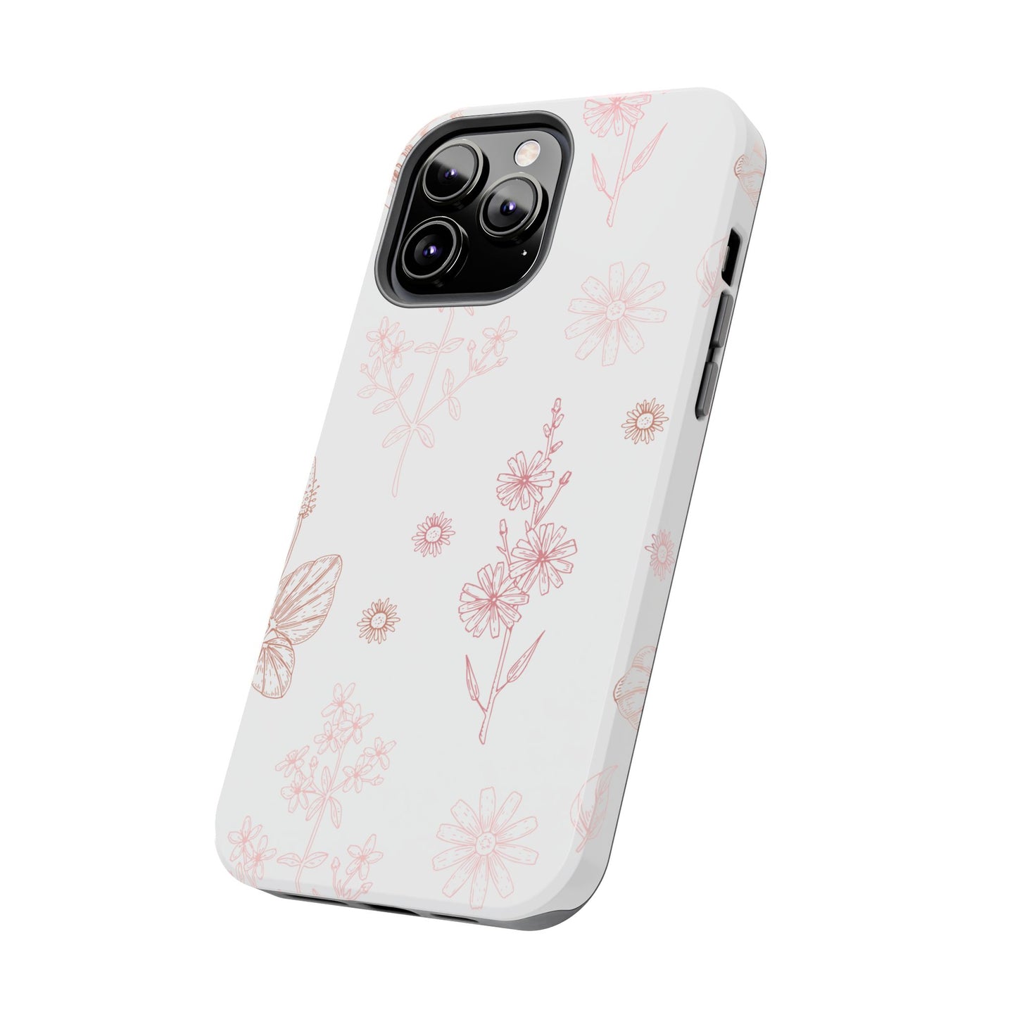 Tough Phone Case — Delicate Pink Wildflower Pattern