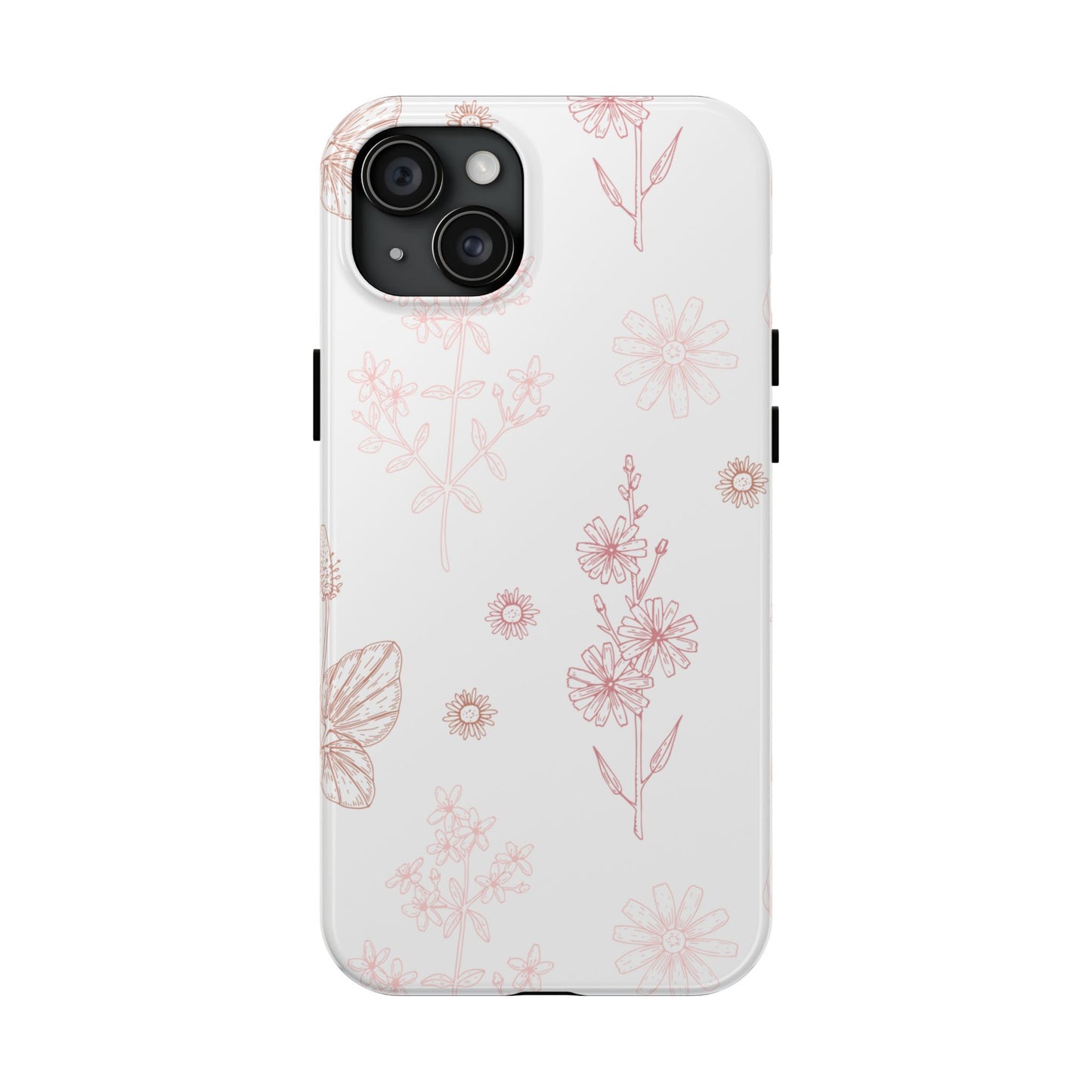 Tough Phone Case — Delicate Pink Wildflower Pattern
