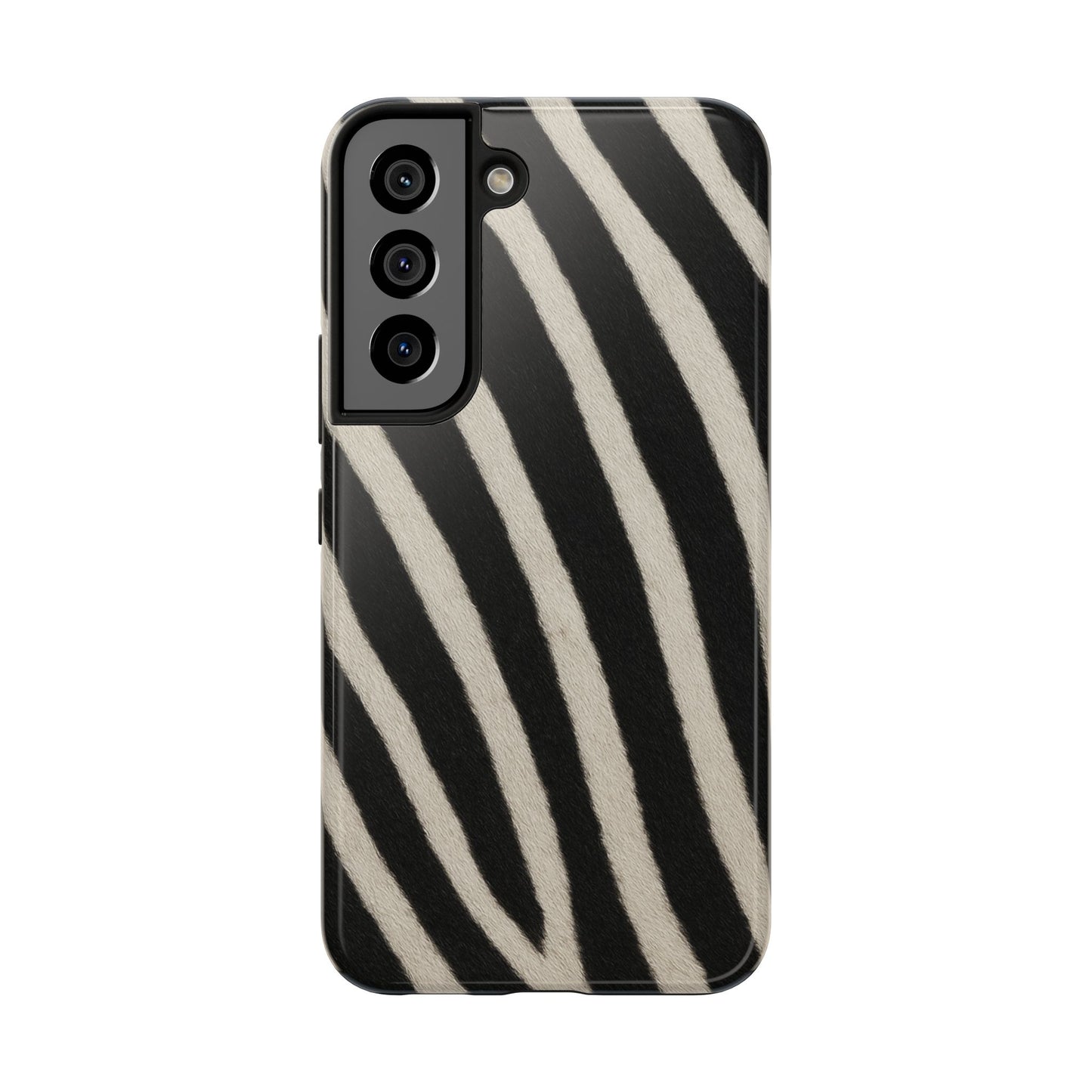 Tough Phone Case —Zebra Stripe, Black & White Animal Print